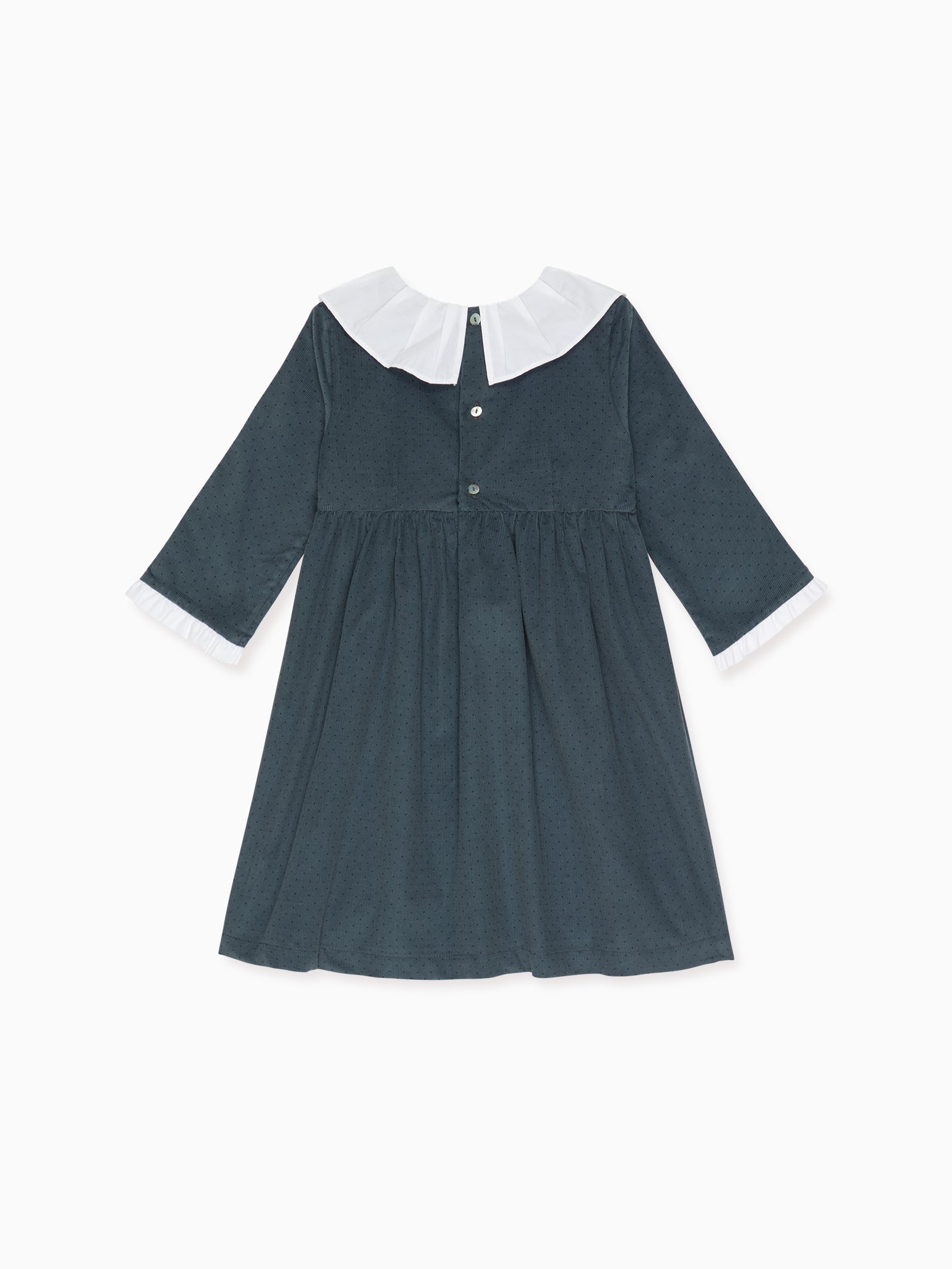 Blue Polka Dot Mona Corduroy Girl Dress