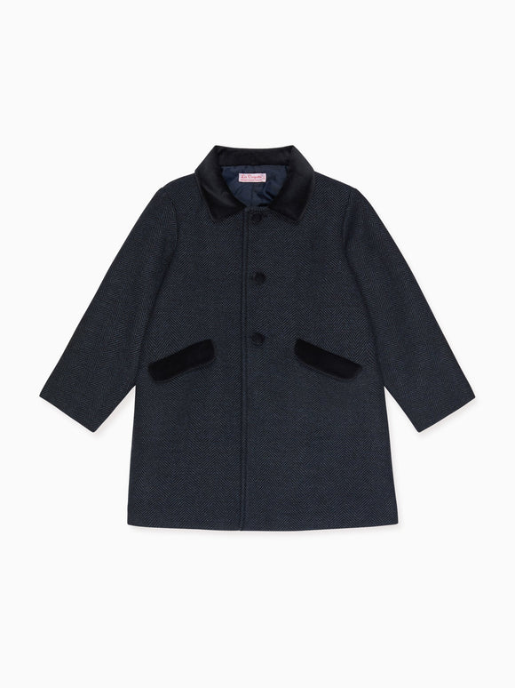 Navy Tweed Nardo Boy Coat