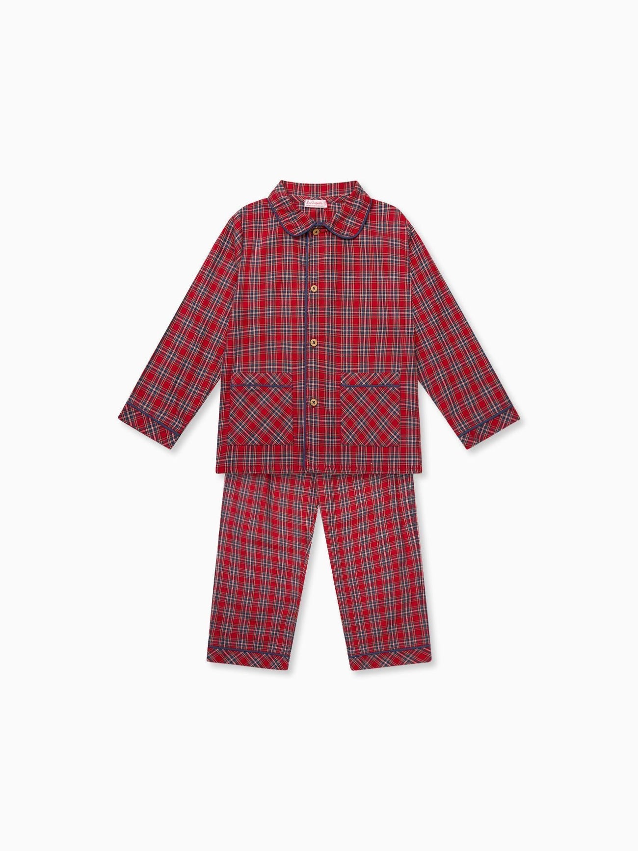 Red Tartan Navidad Kids Pyjamas