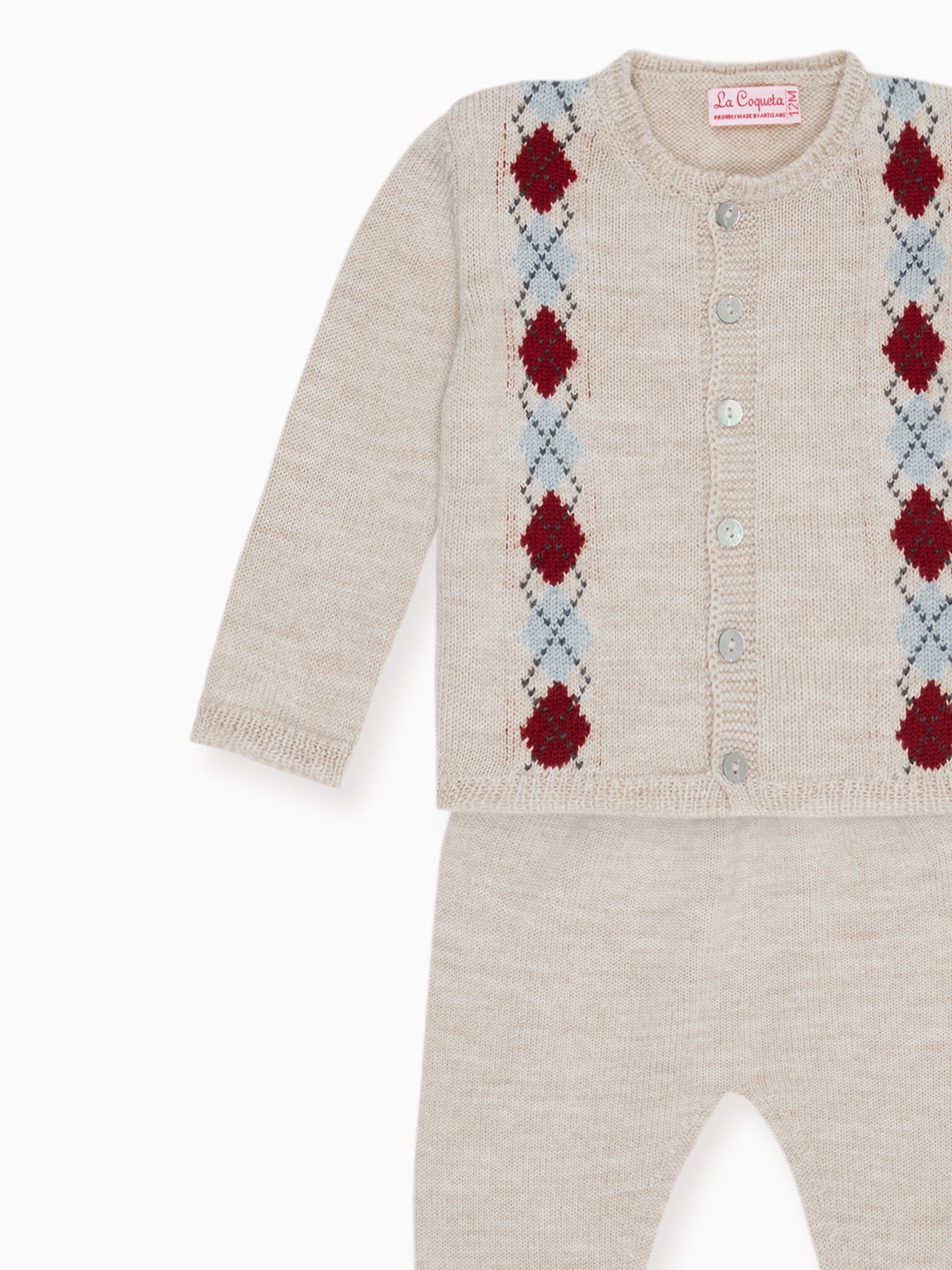 Oatmeal Melange Neo Merino Baby Knitted Set