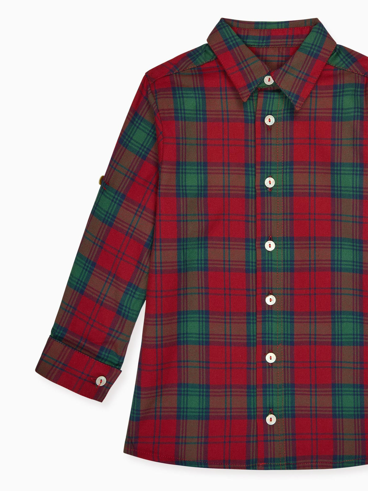 Red Tartan Nico Long Sleeve Boy Shirt