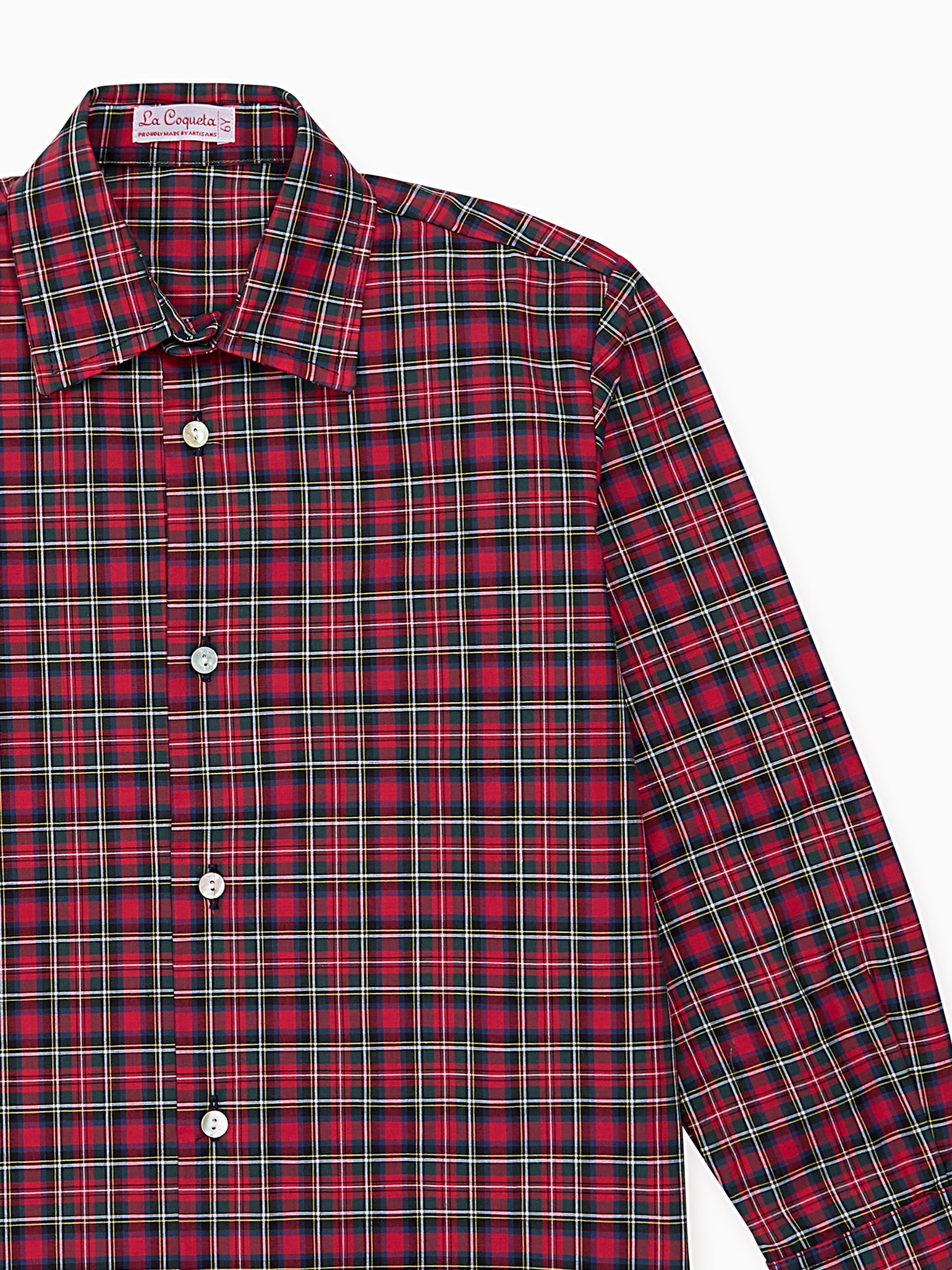 Red Tartan Nico Long Sleeve Boy Shirt