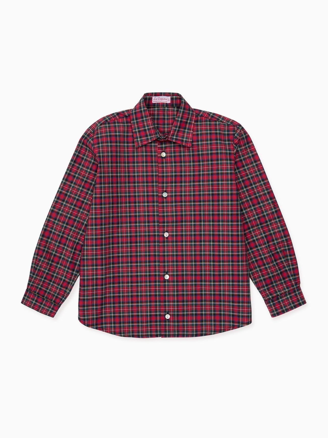 Red Tartan Nico Long Sleeve Boy Shirt