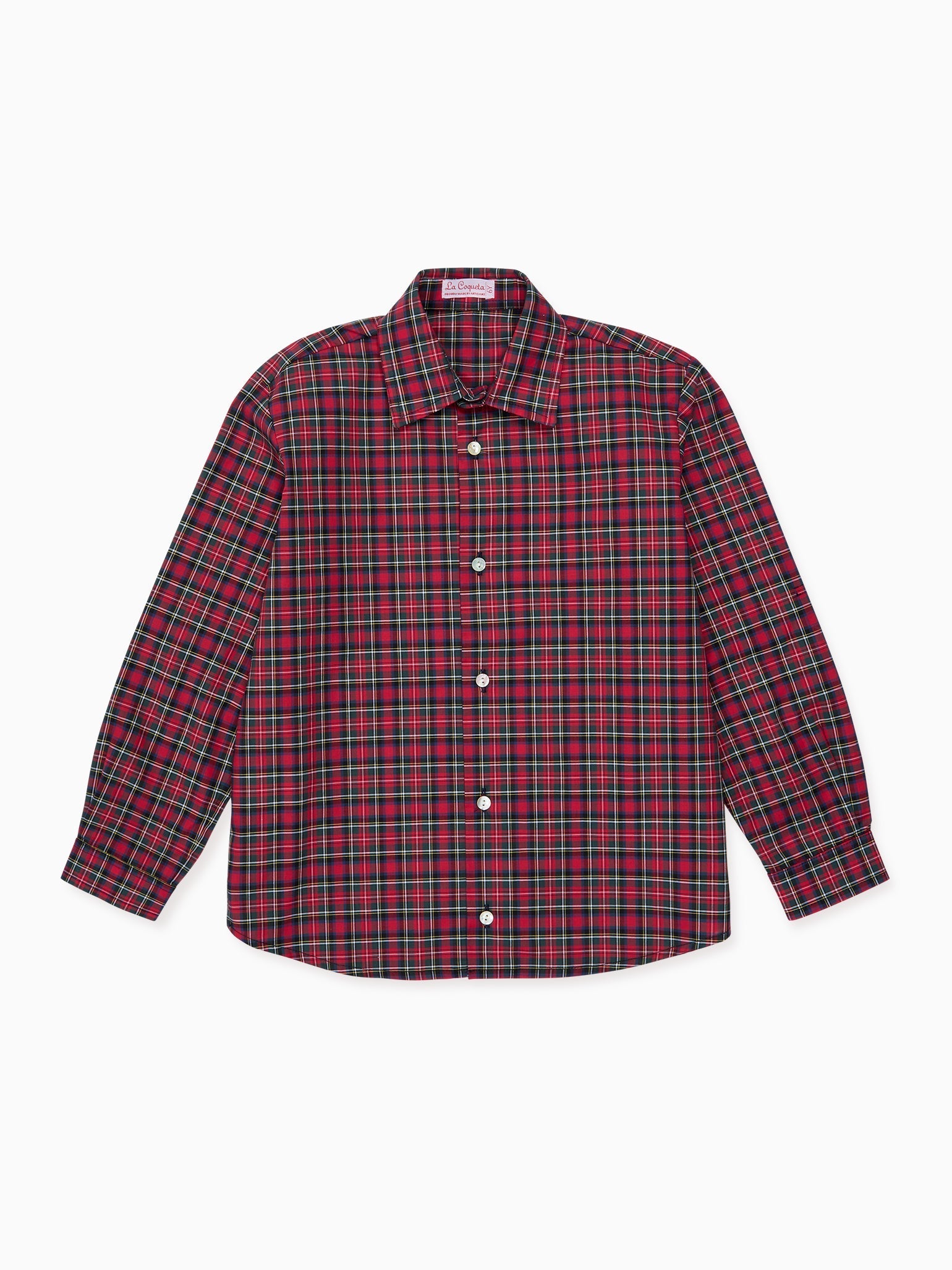 Red Tartan Nico Long Sleeve Boy Shirt