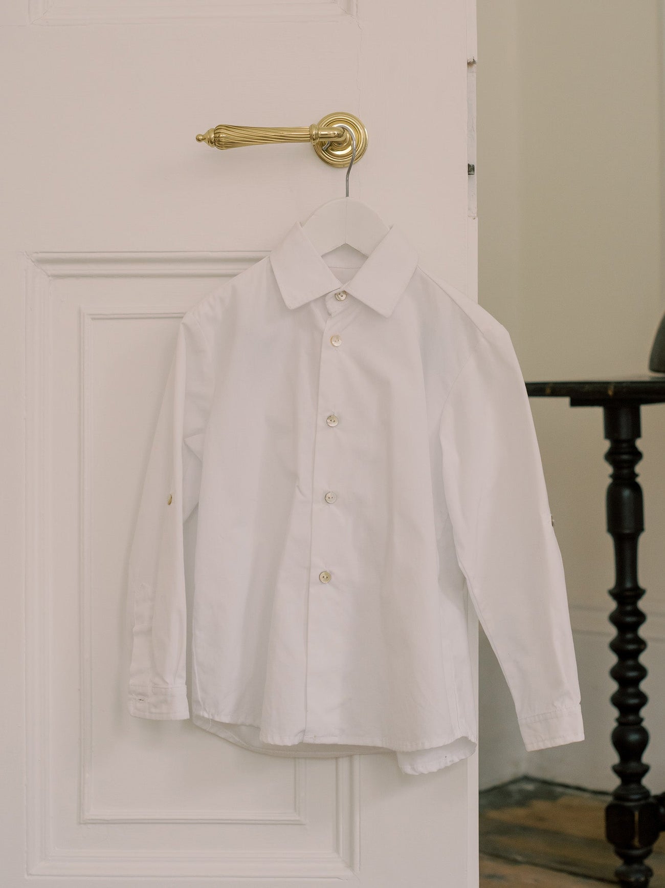 White Nico Long Sleeve Boy Shirt