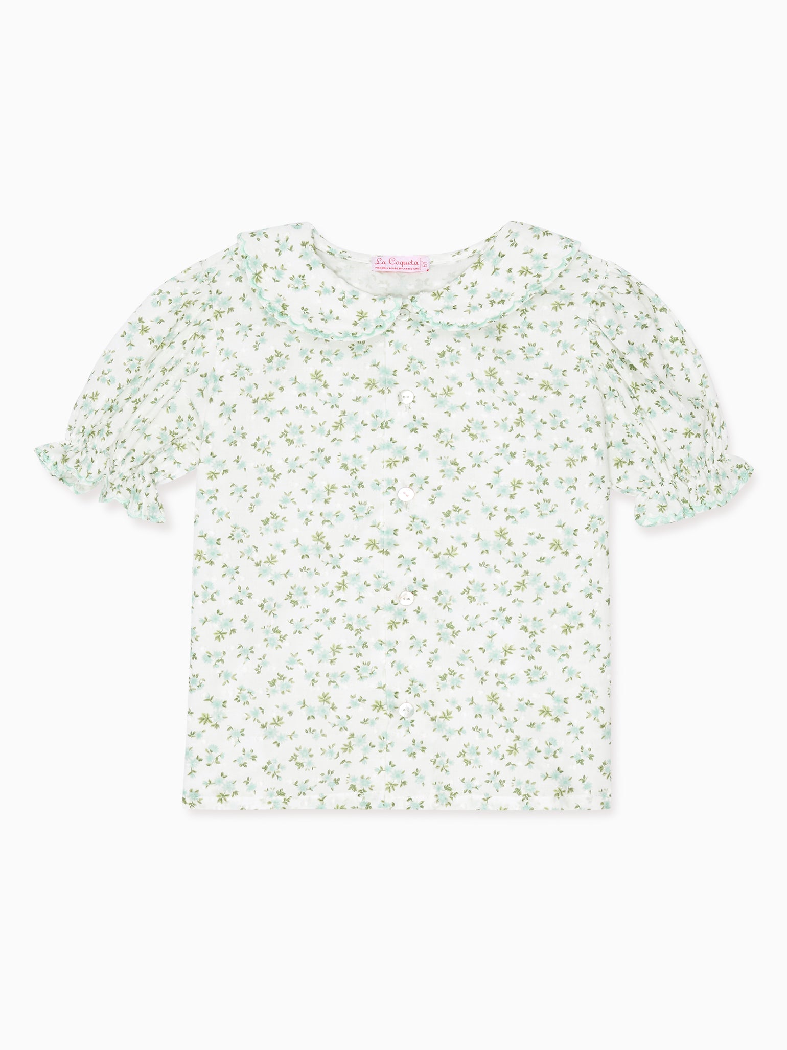 Sage Floral Nieves Girl Shirt