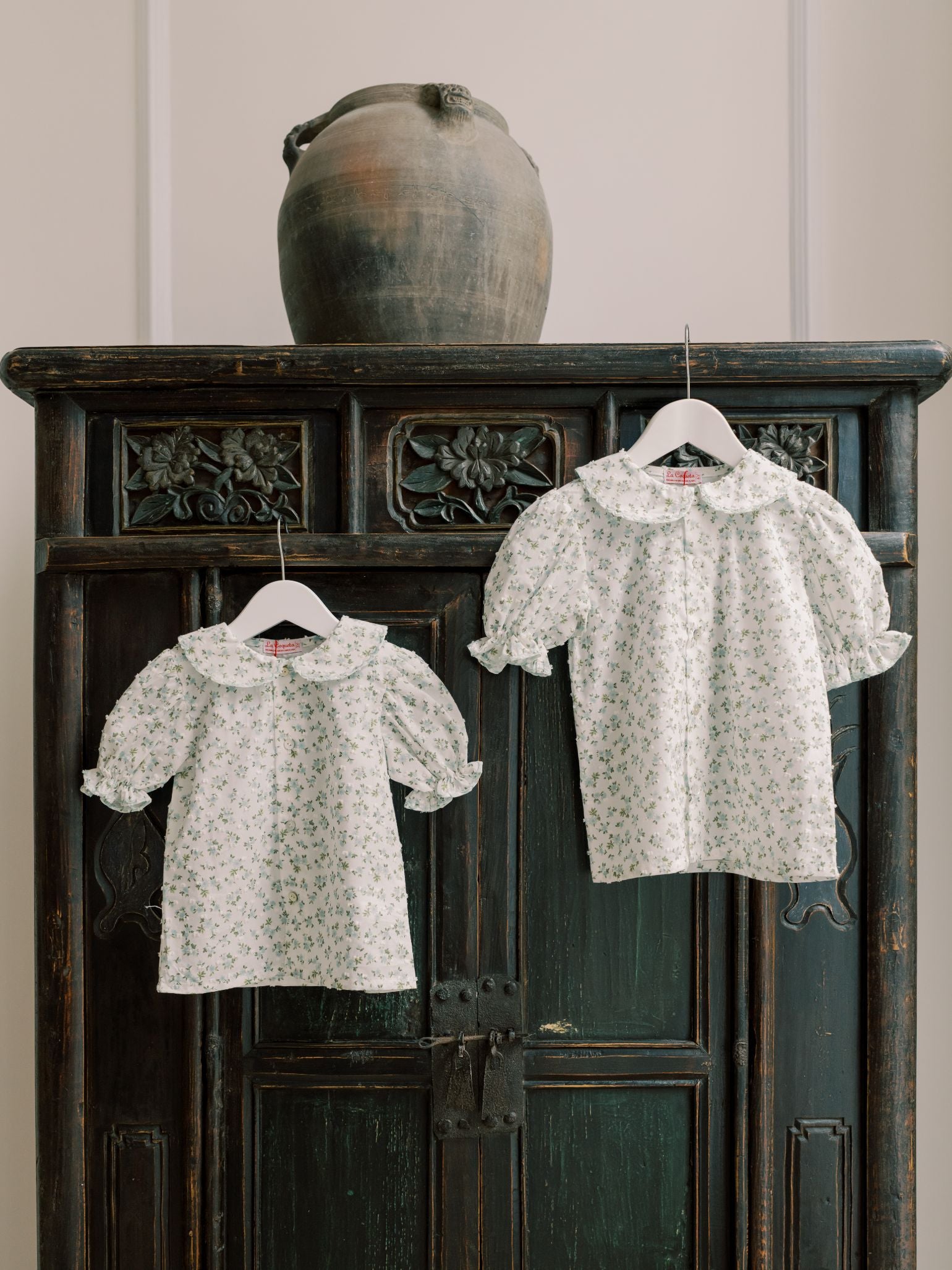 Green Floral Nieves Baby Girl Shirt