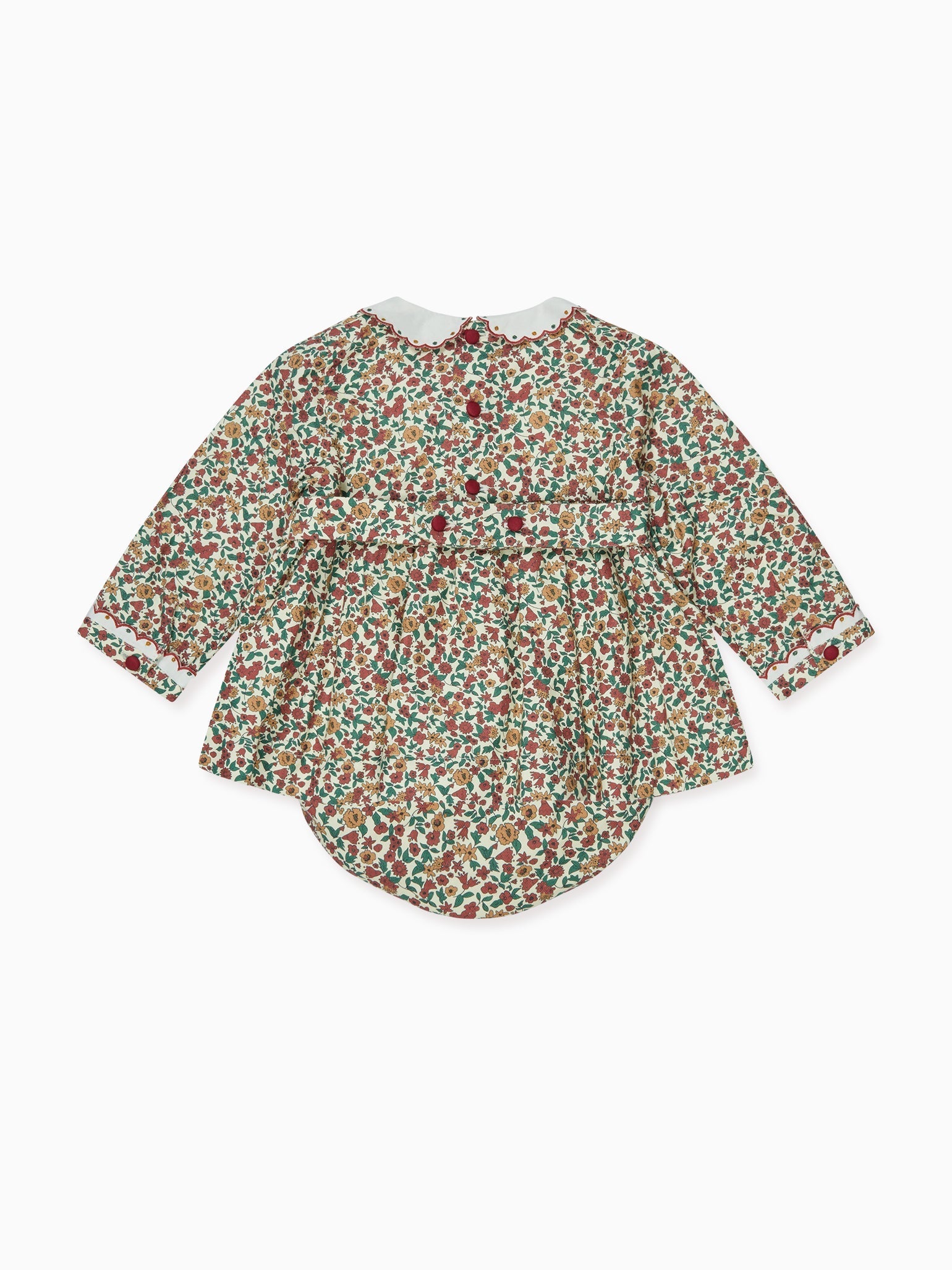 Terracotta Floral Noelia Baby Girl Hand-Smocked Set