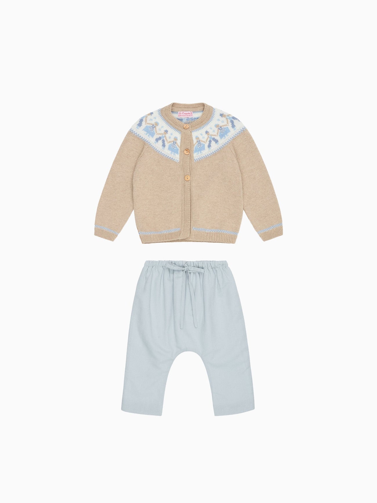 Aubrey Baby Cardigan & Alex Baby Trousers Outfit Bundle