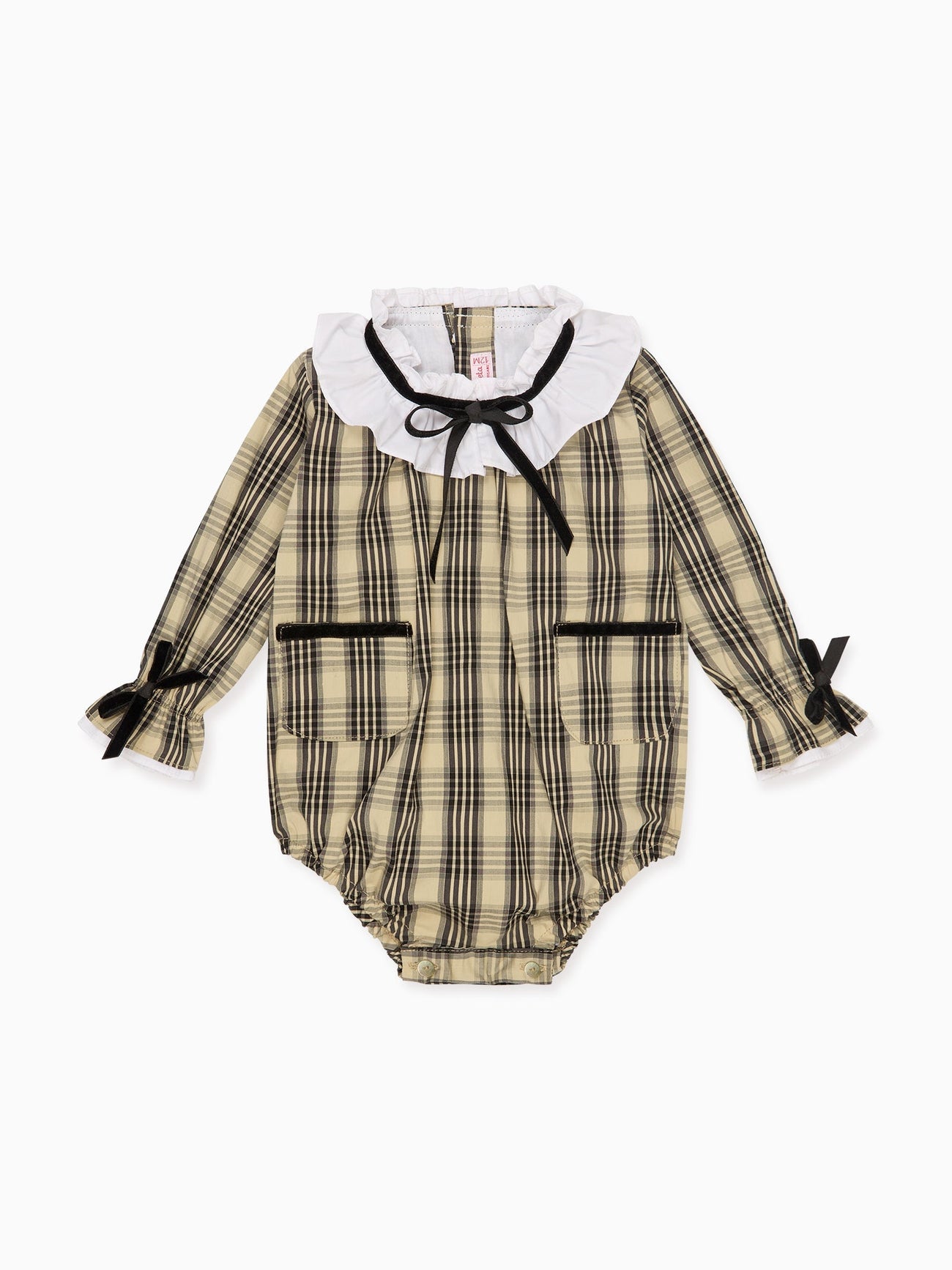 Sand Check Odisea Baby Girl Romper