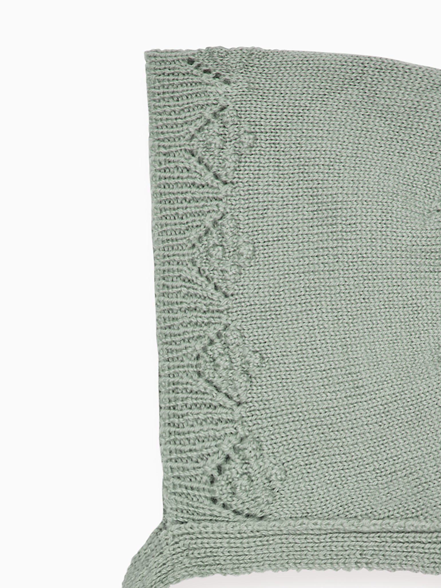 Sage Olfa Merino Baby Knitted Bonnet