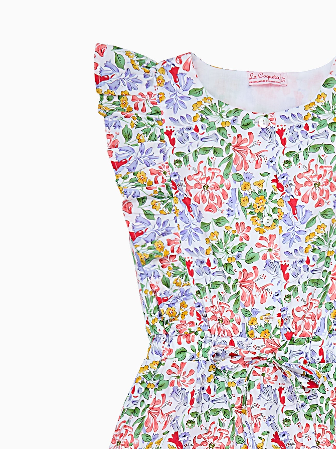 Red Floral Olina Girl Jumpsuit