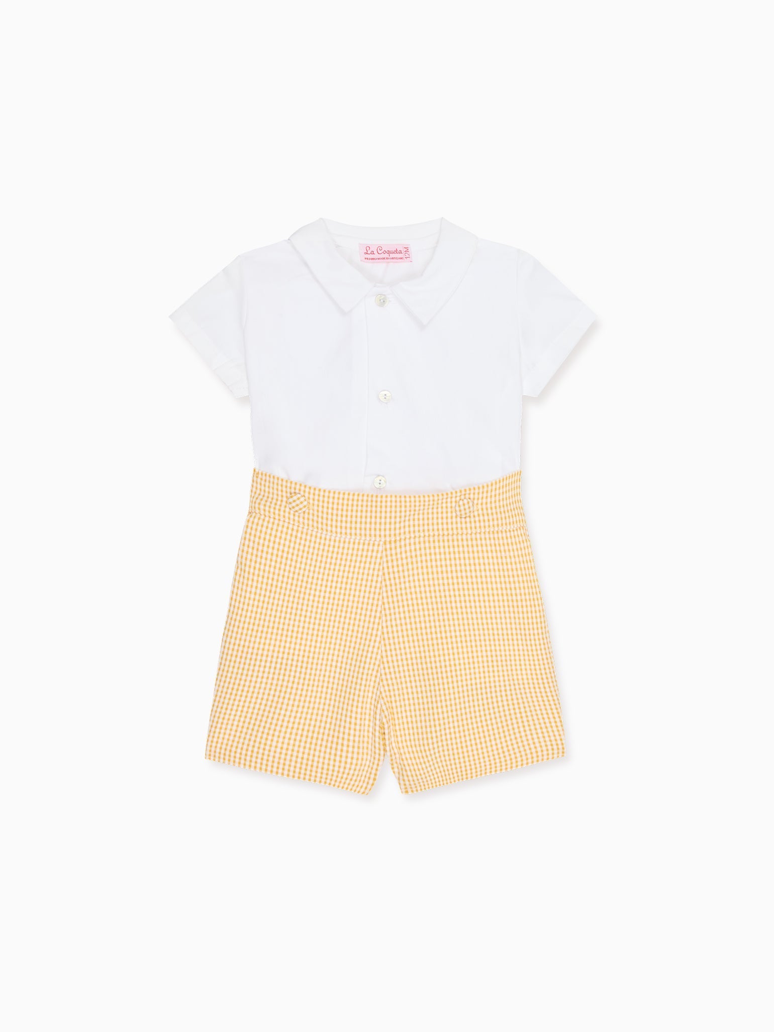 Yellow Gingham Oliver Baby Boy Set