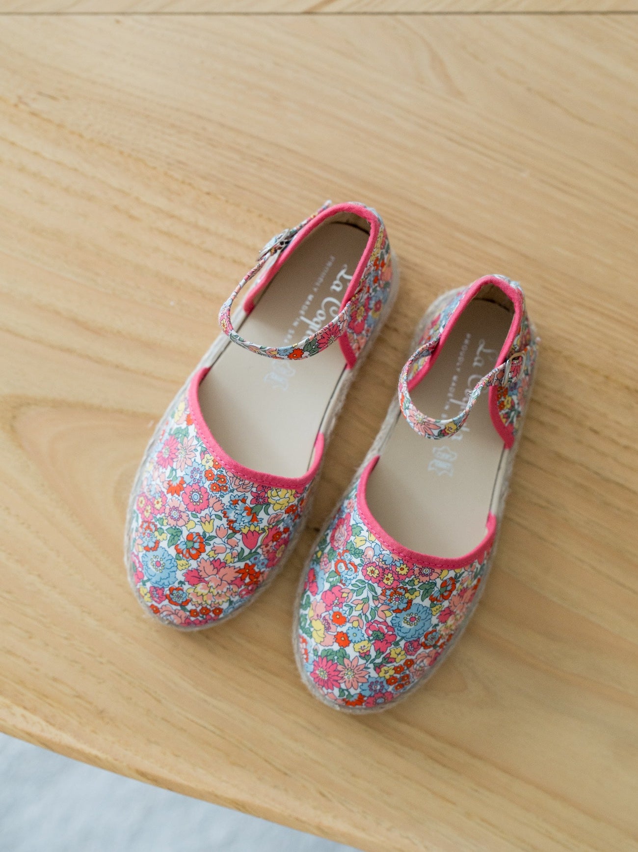 Coral Floral Olivia Made With Liberty Fabric Canvas Girl Espadrilles