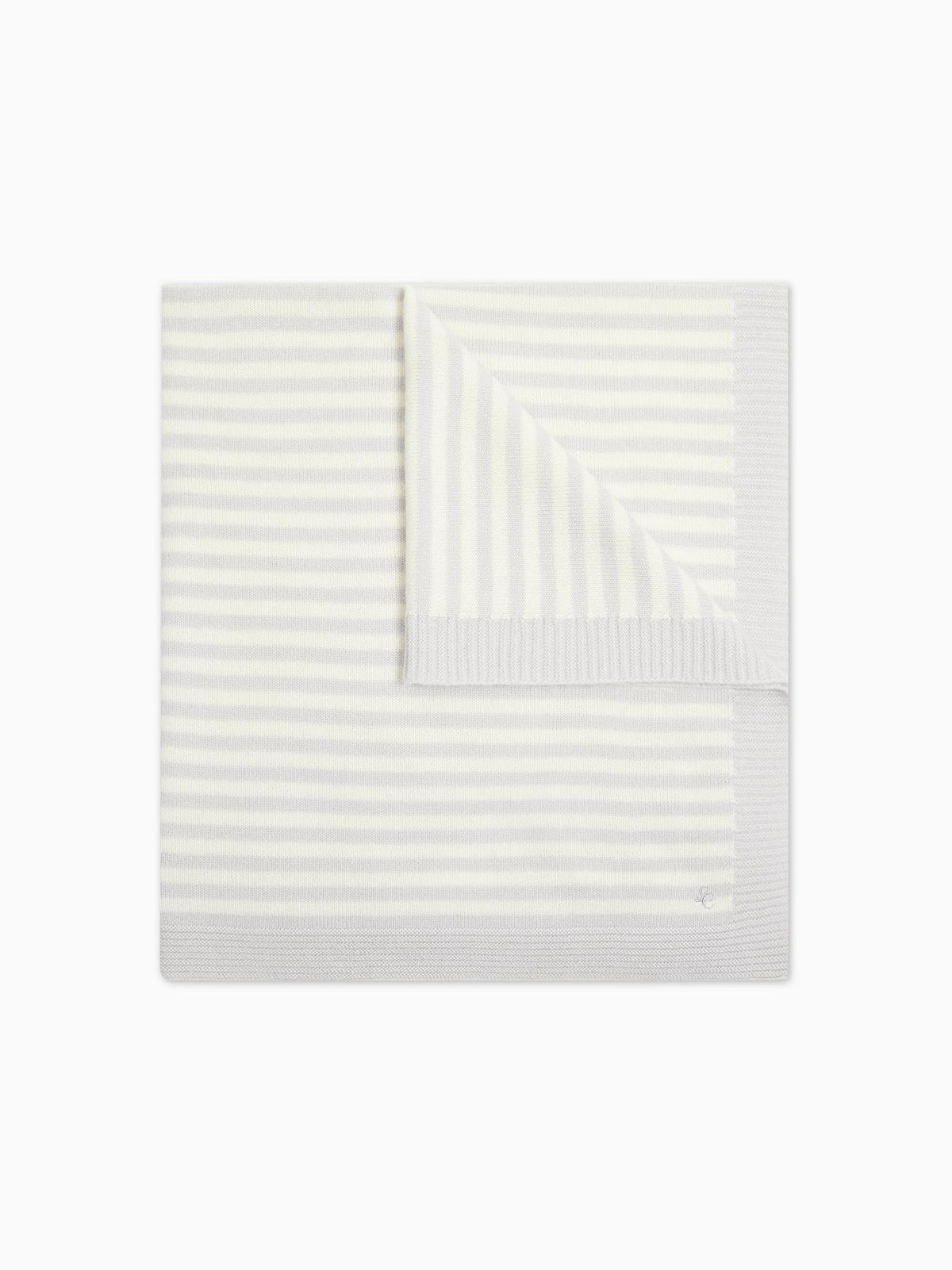 Light Grey Openwork Cashmere Baby Blanket