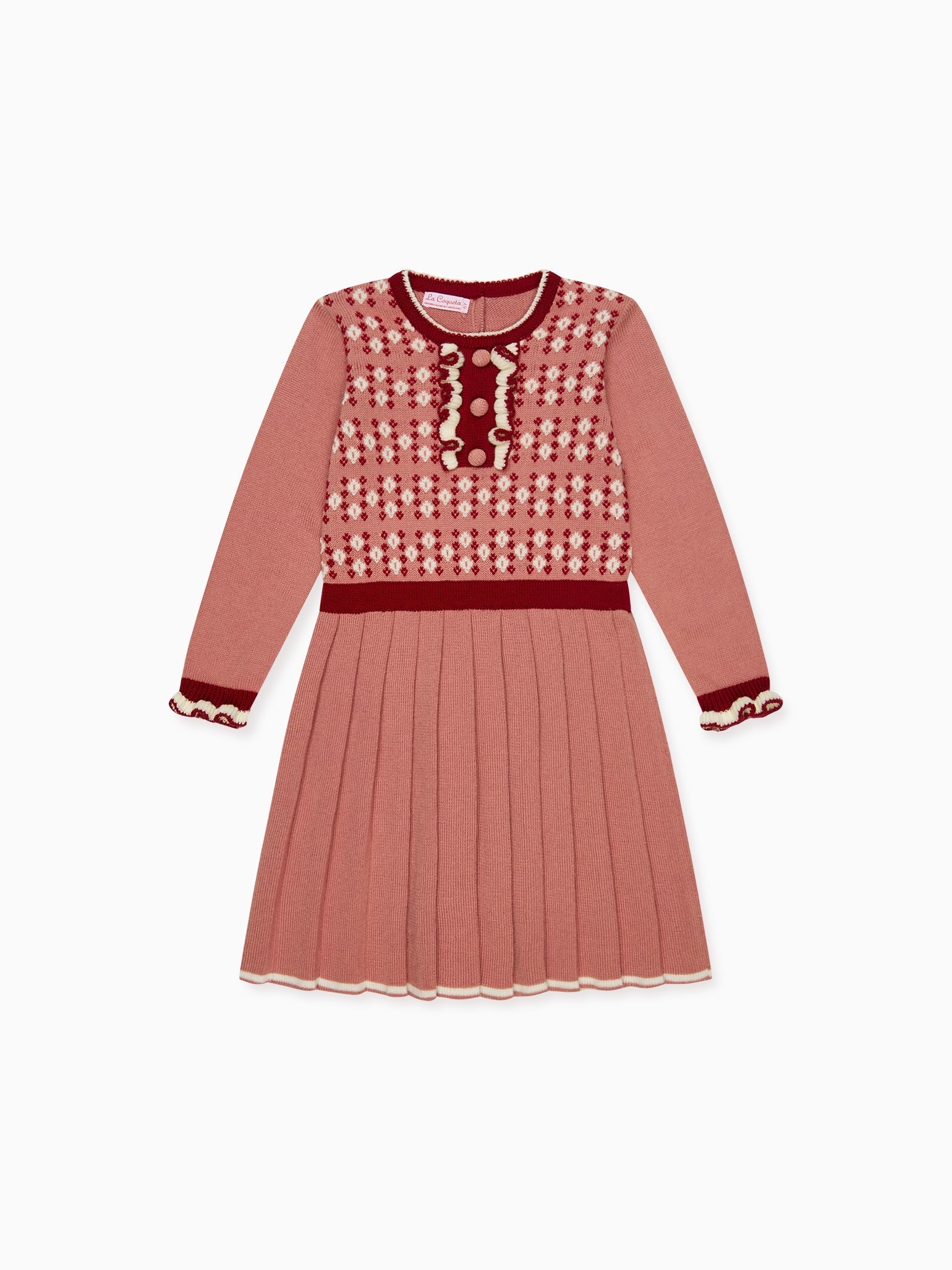 Dark Pink Oracia Merino Girl Knitted Dress