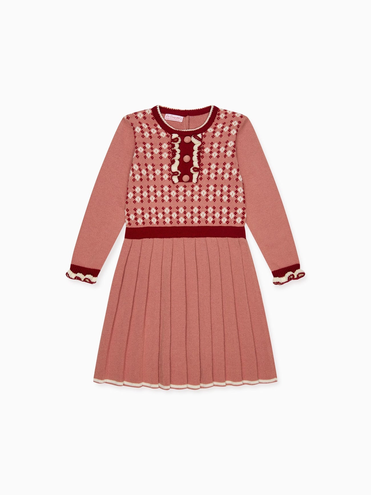 Dark Pink Oracia Merino Girl Knitted Dress