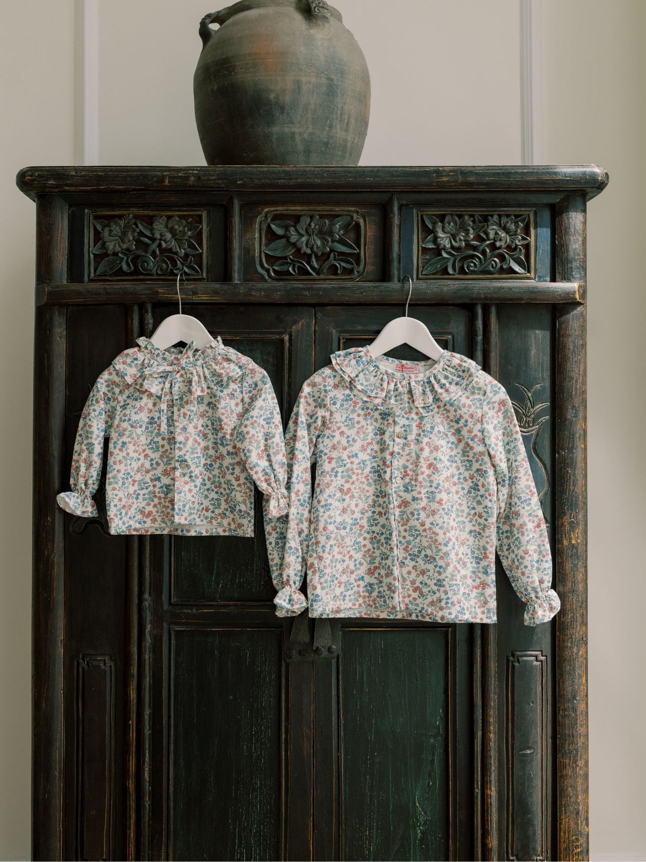 Cherry Floral Felixa Long Sleeve Baby Girl Shirt