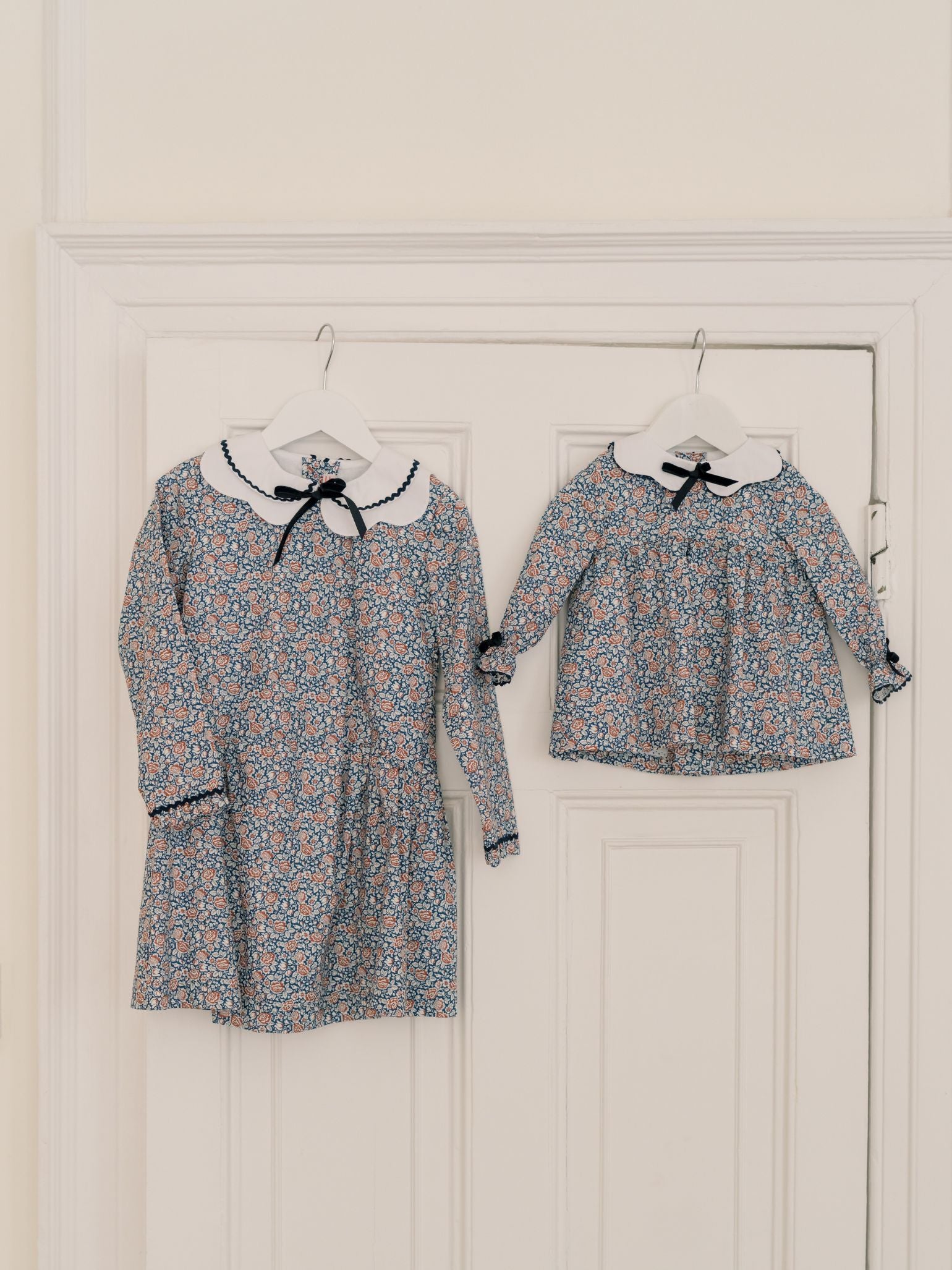 Navy Floral Laura Liberty Girl Dress