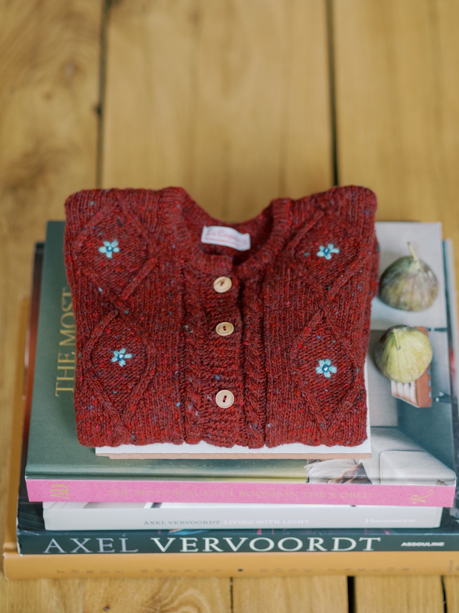Burgundy Denali Merino Girl Cardigan