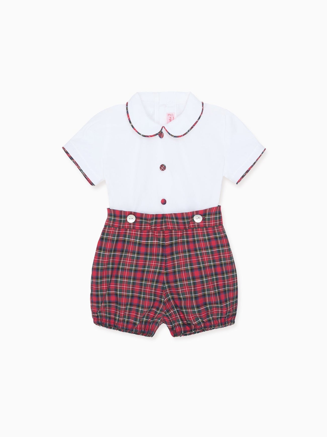 Red Tartan Pablo Baby Boy Set