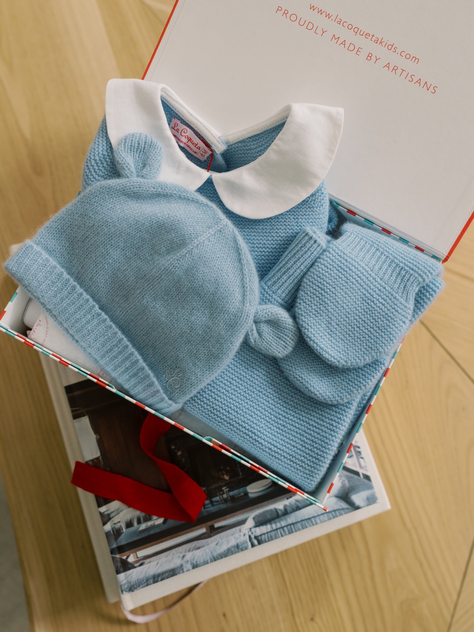 Blue Palmira Cashmere Baby Gift Box Set