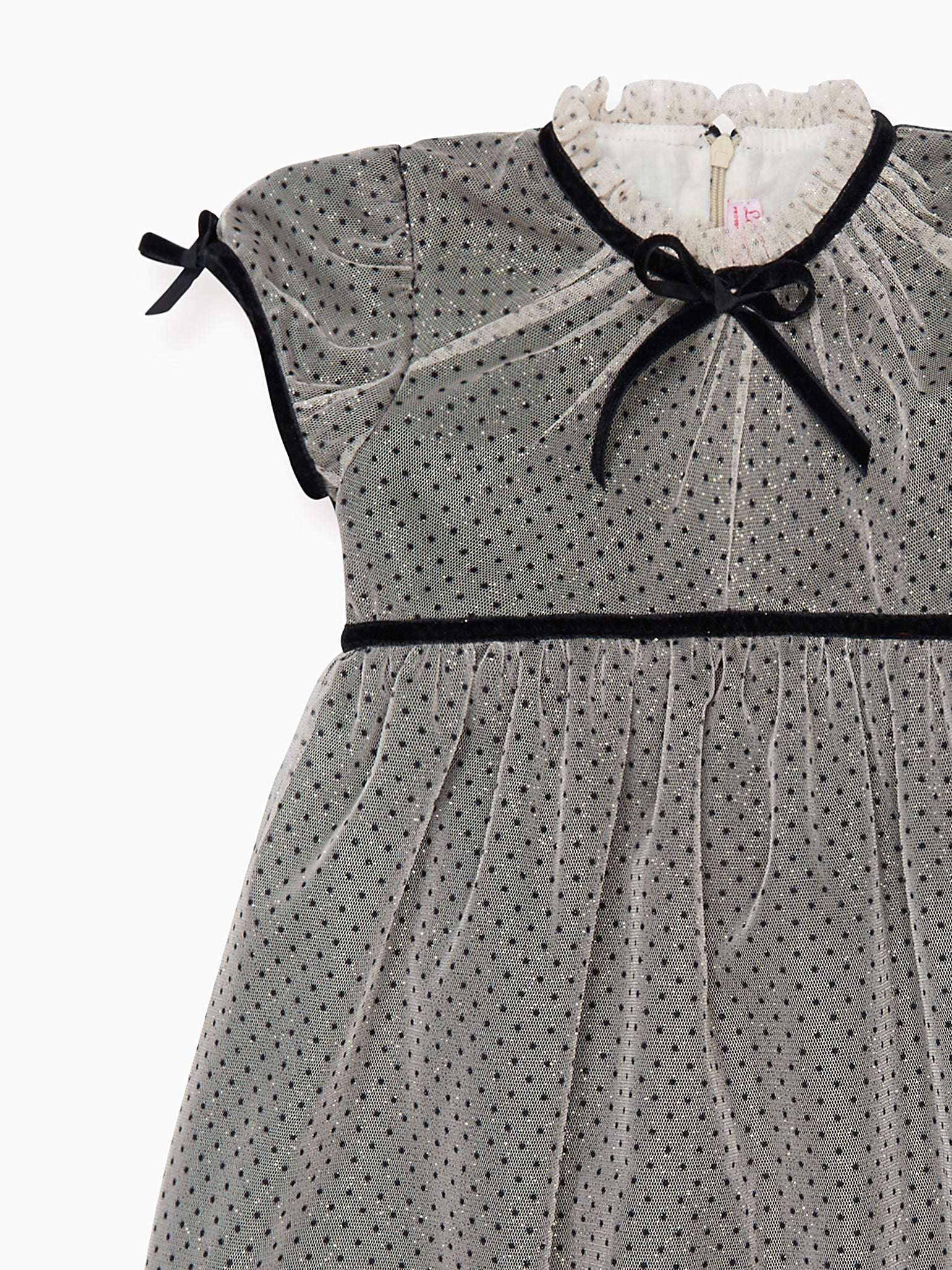 Black Polka Dot Palomina Girl Empire Dress