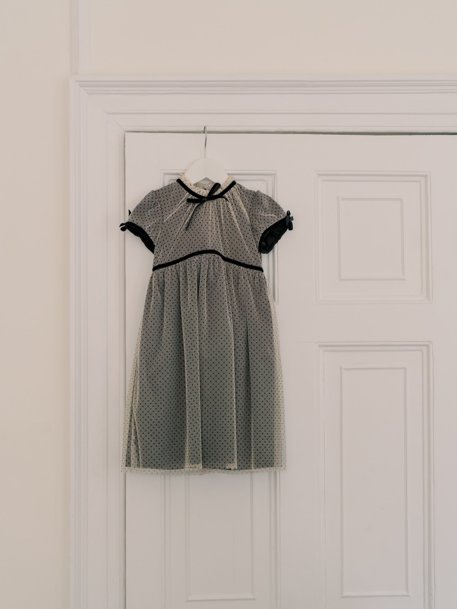 Black Polka Dot Palomina Girl Empire Dress