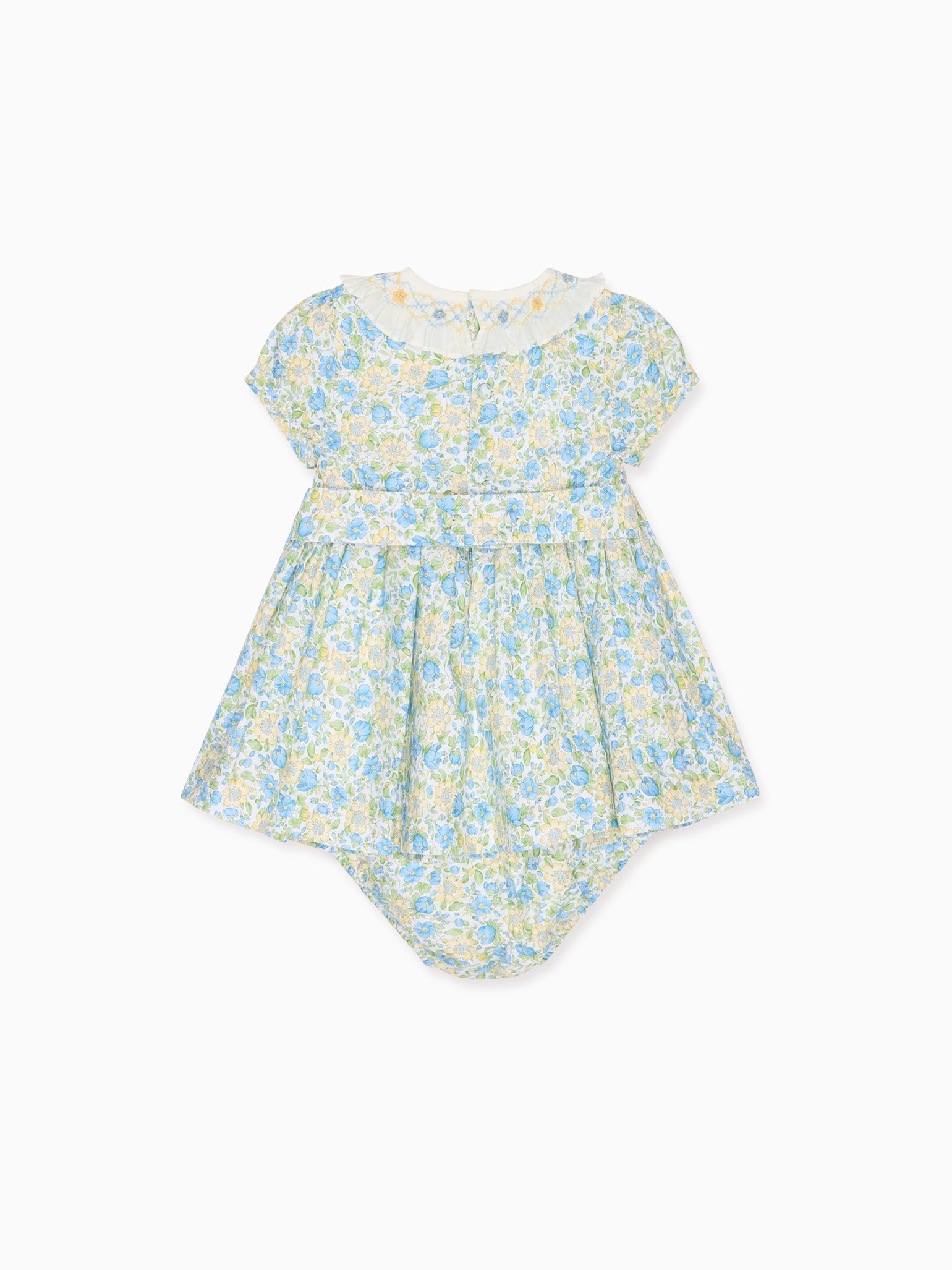 Green Floral Petra Baby Girl Hand-Smocked Set
