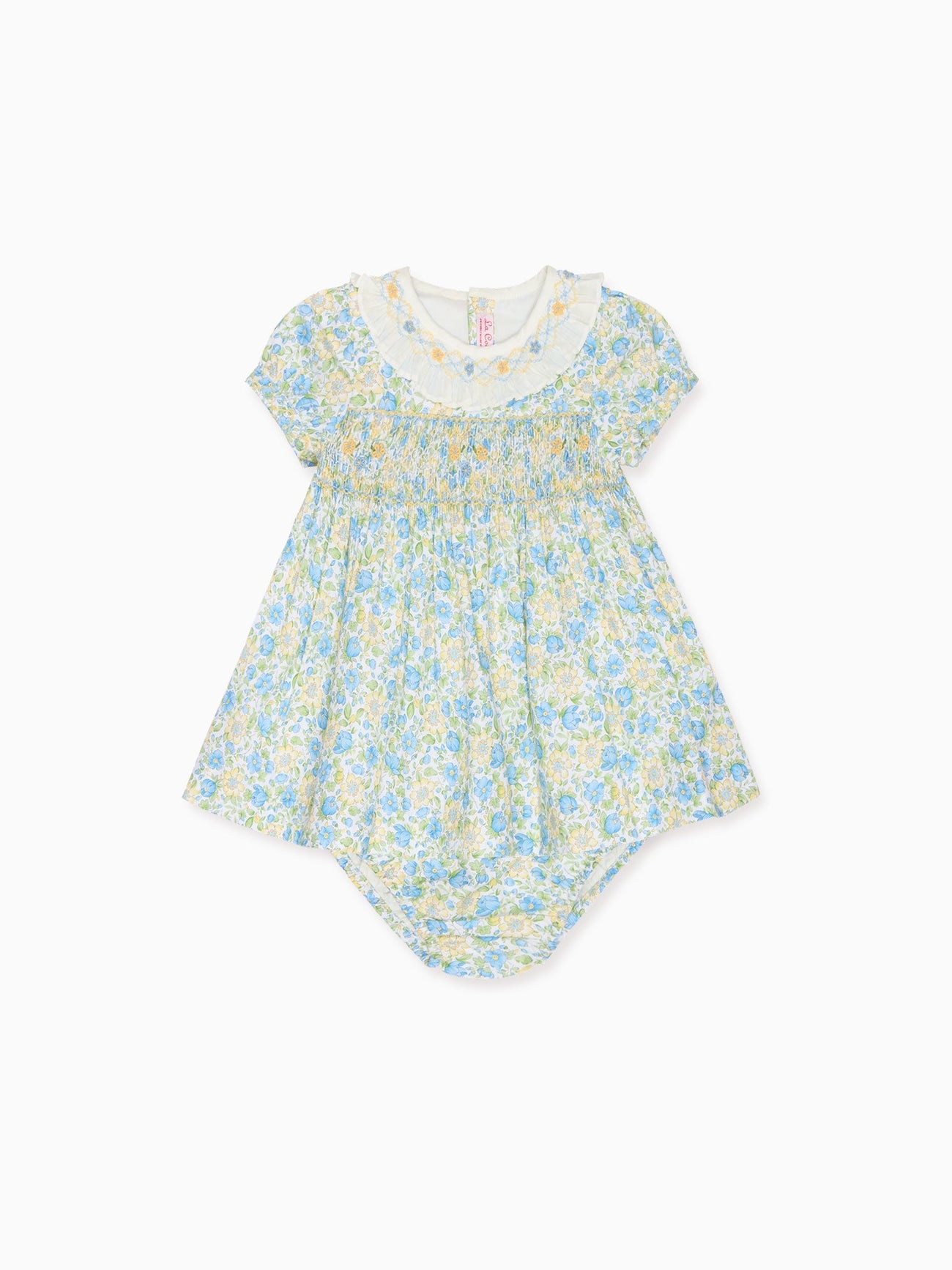 Green Floral Petra Baby Girl Hand-Smocked Set