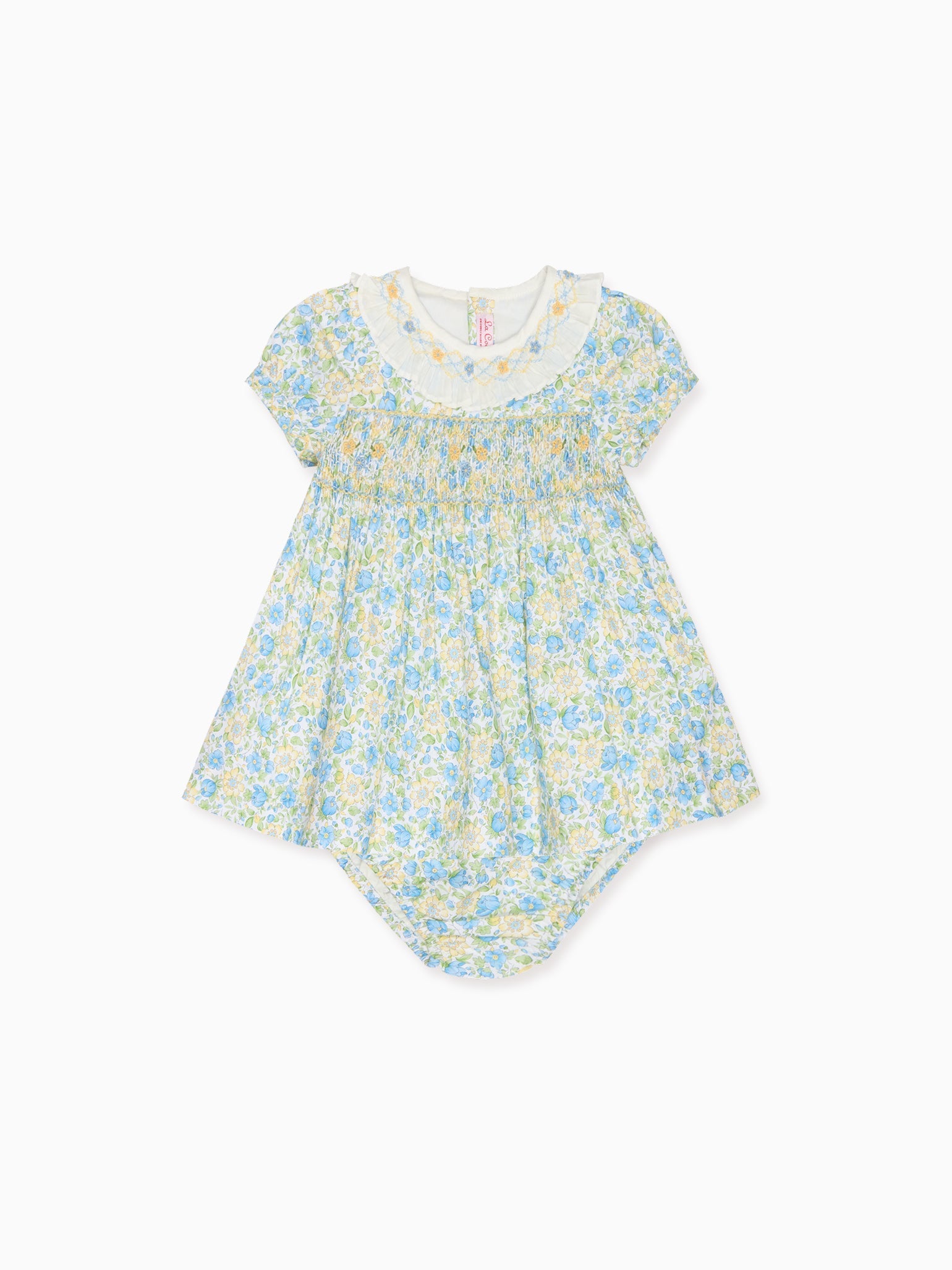 Green Floral Petra Baby Girl Hand-Smocked Set