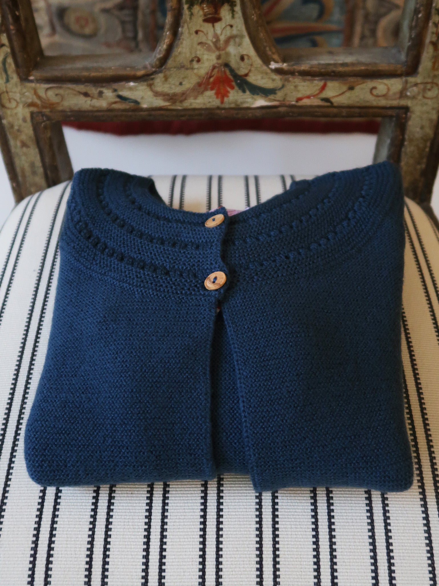Petrol Blue Rima Merino Girl Cardigan
