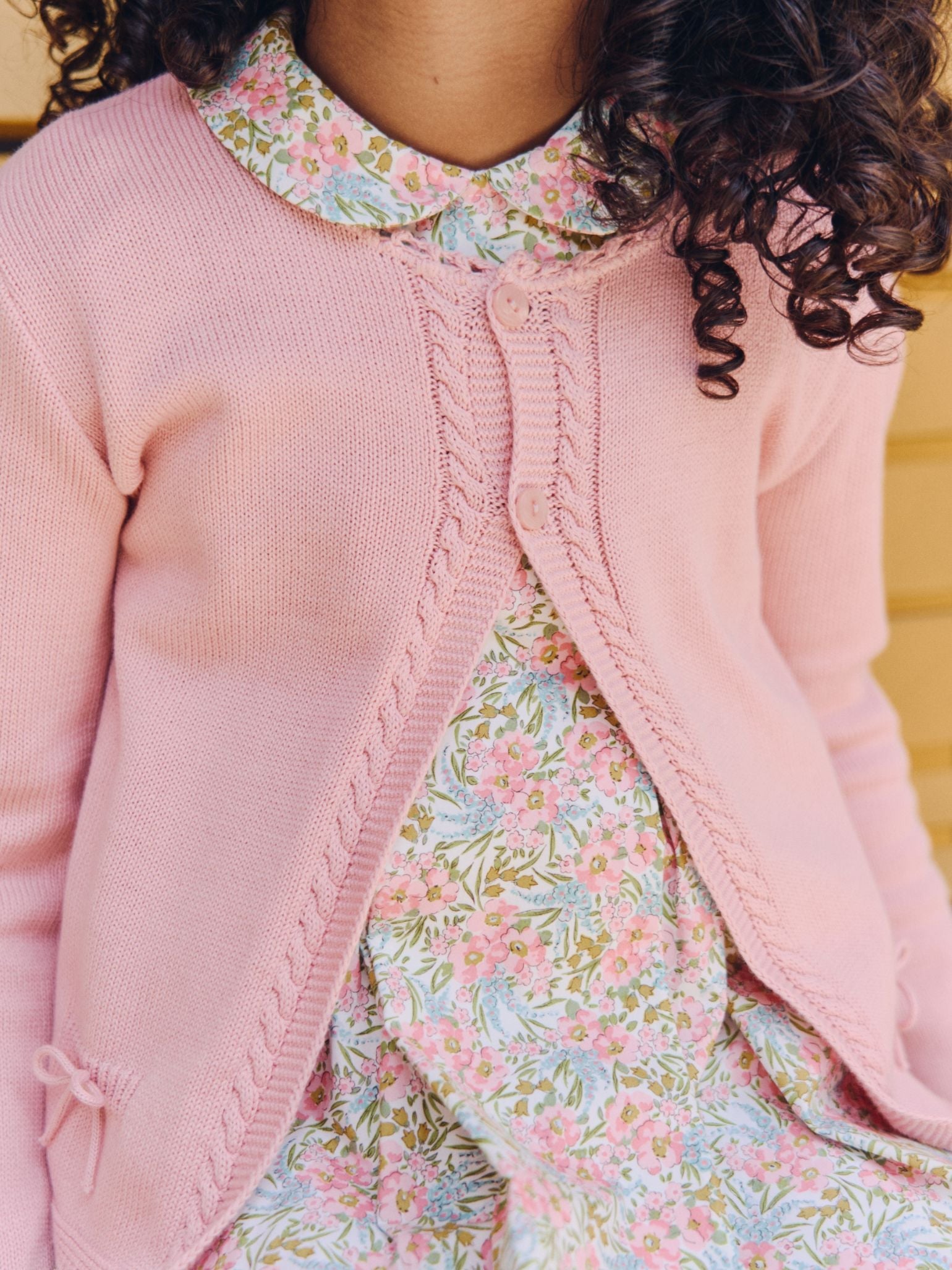 Dusty Pink Arcona Cotton Girl Cardigan