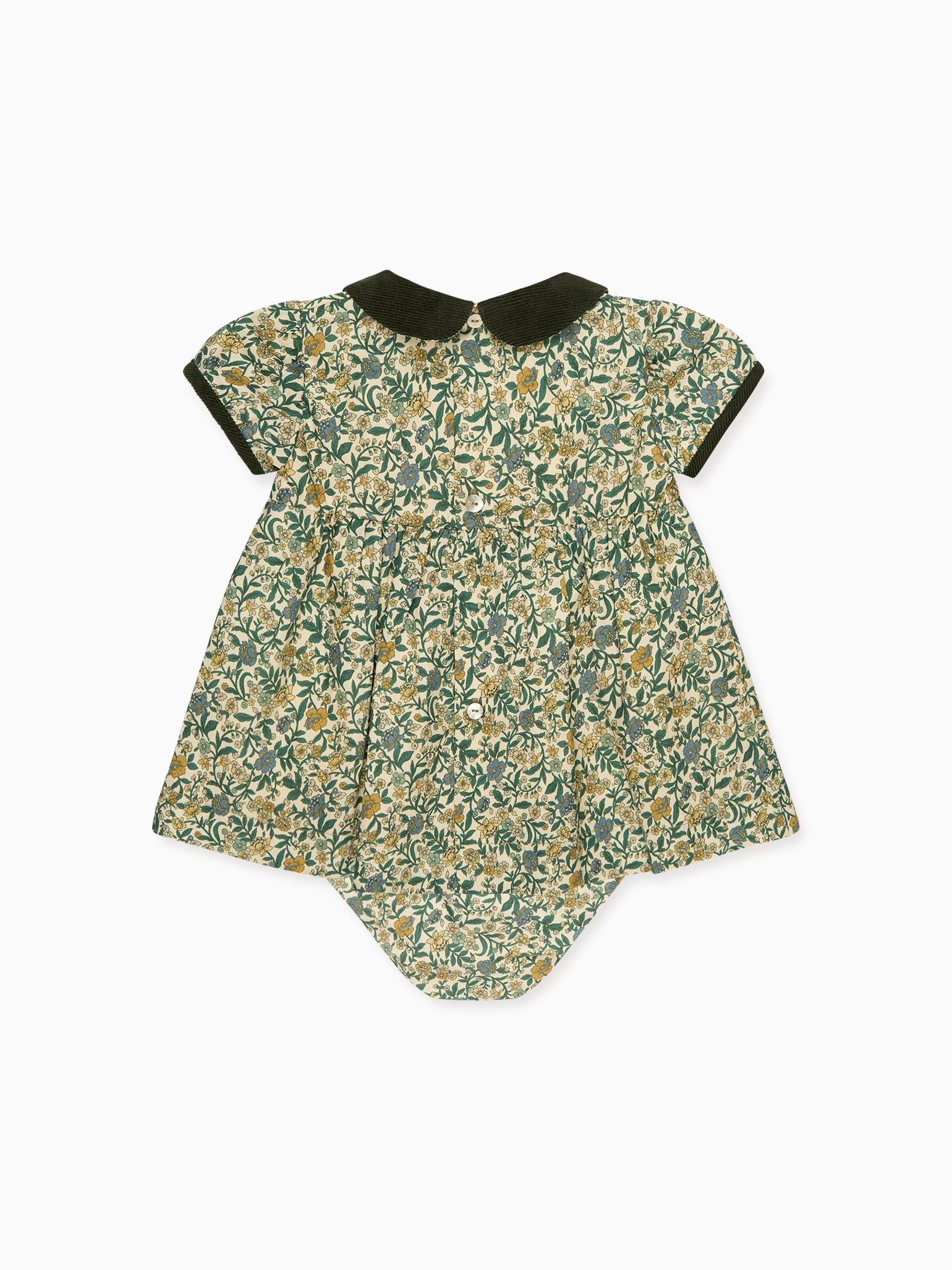 Bottle Green Floral Portia Baby Girl Set