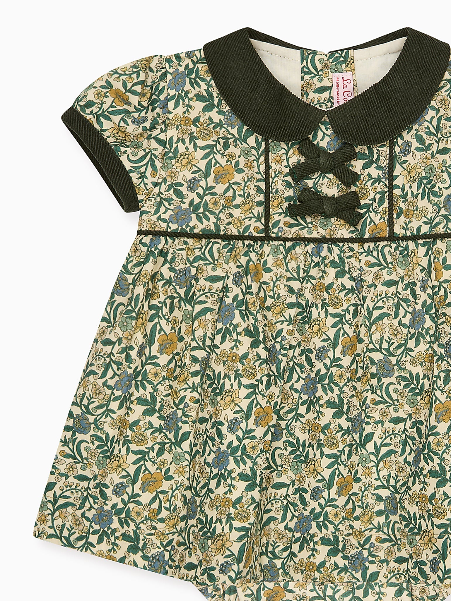 Bottle Green Floral Portia Baby Girl Set