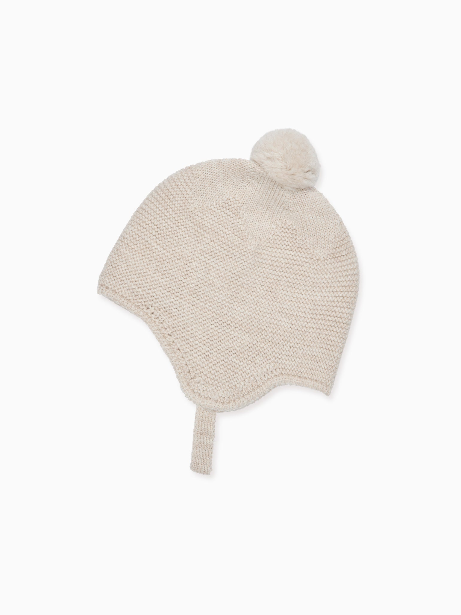 Oatmeal Melange Renta Merino Baby Knitted Bonnet