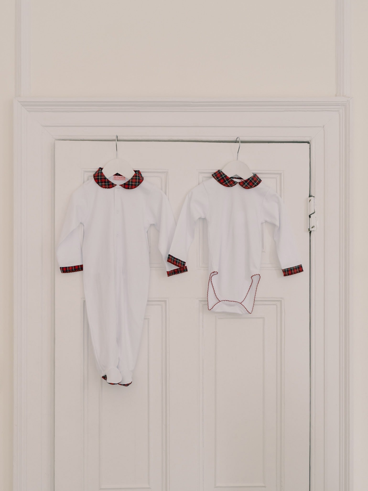 Red Tartan Bastia Baby Body Vest