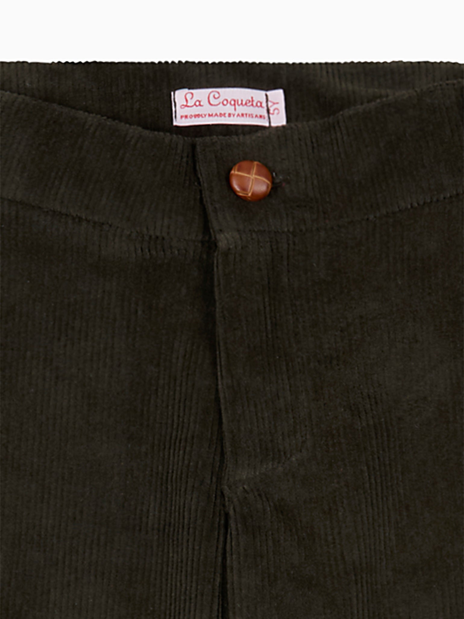 Olive Green Reinaldo Corduroy Boy Pants