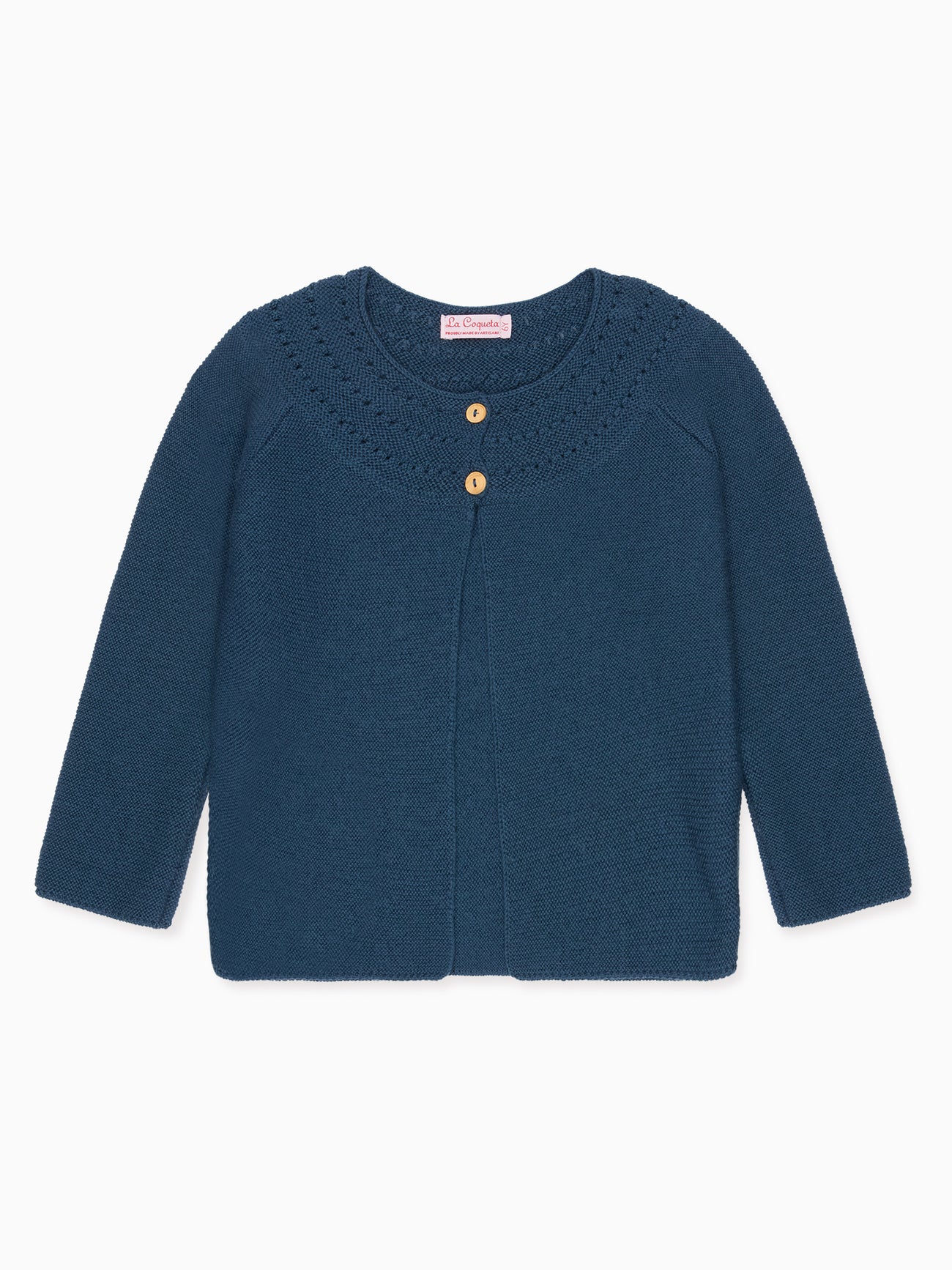 Petrol Blue Rima Merino Girl Cardigan