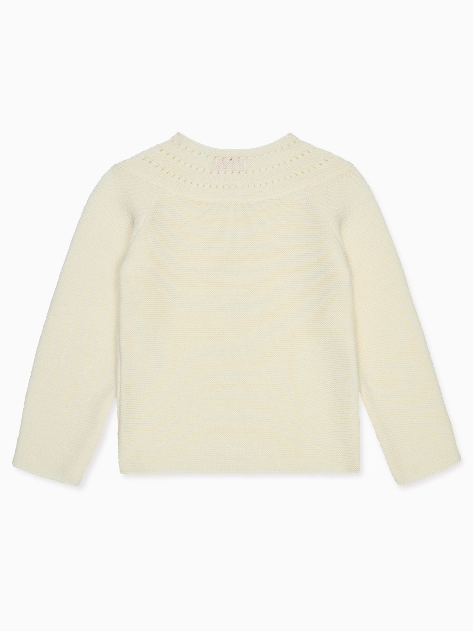 Ivory Rima Merino Girl Cardigan