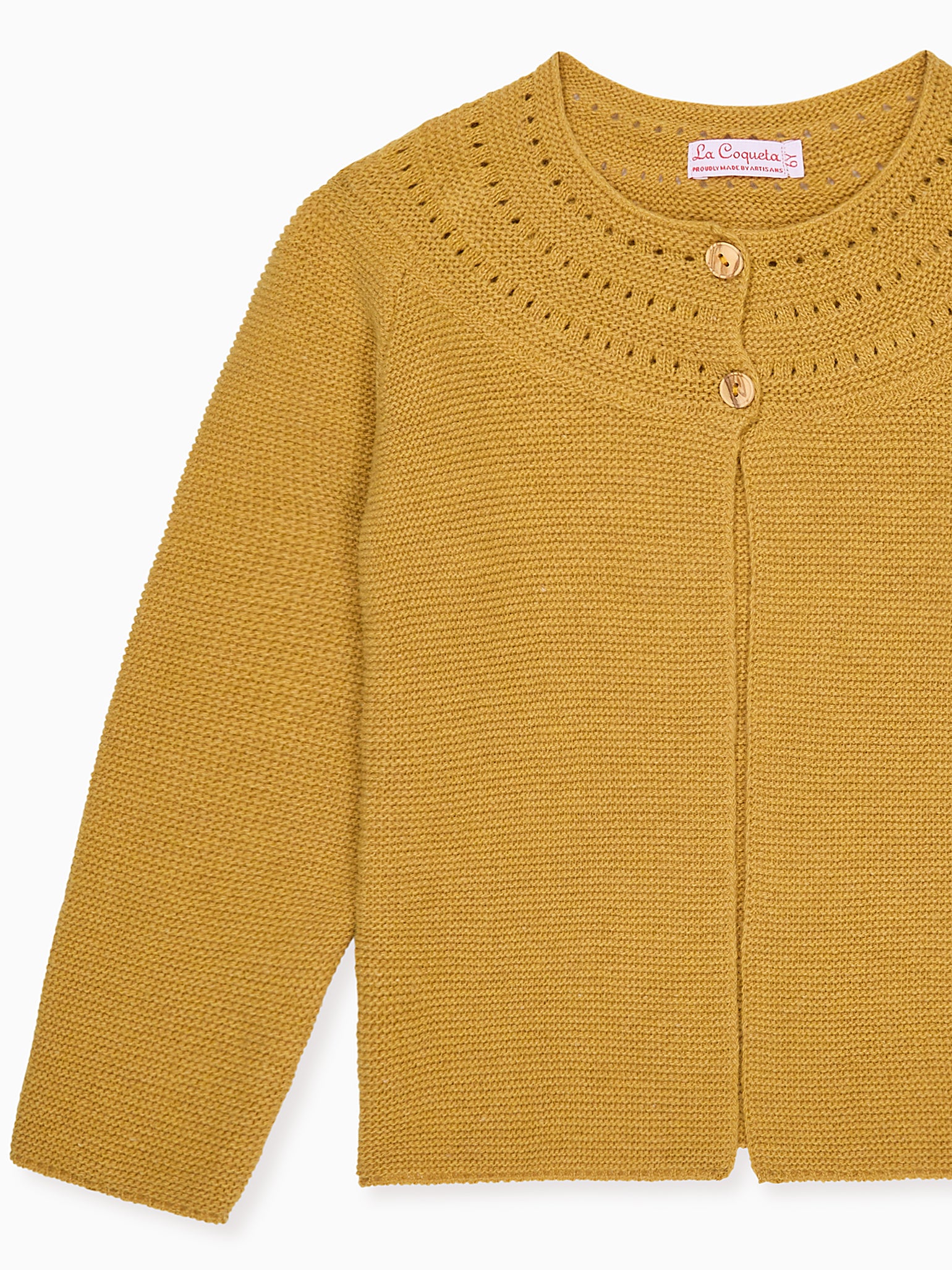 Mustard Rima Merino Girl Cardigan