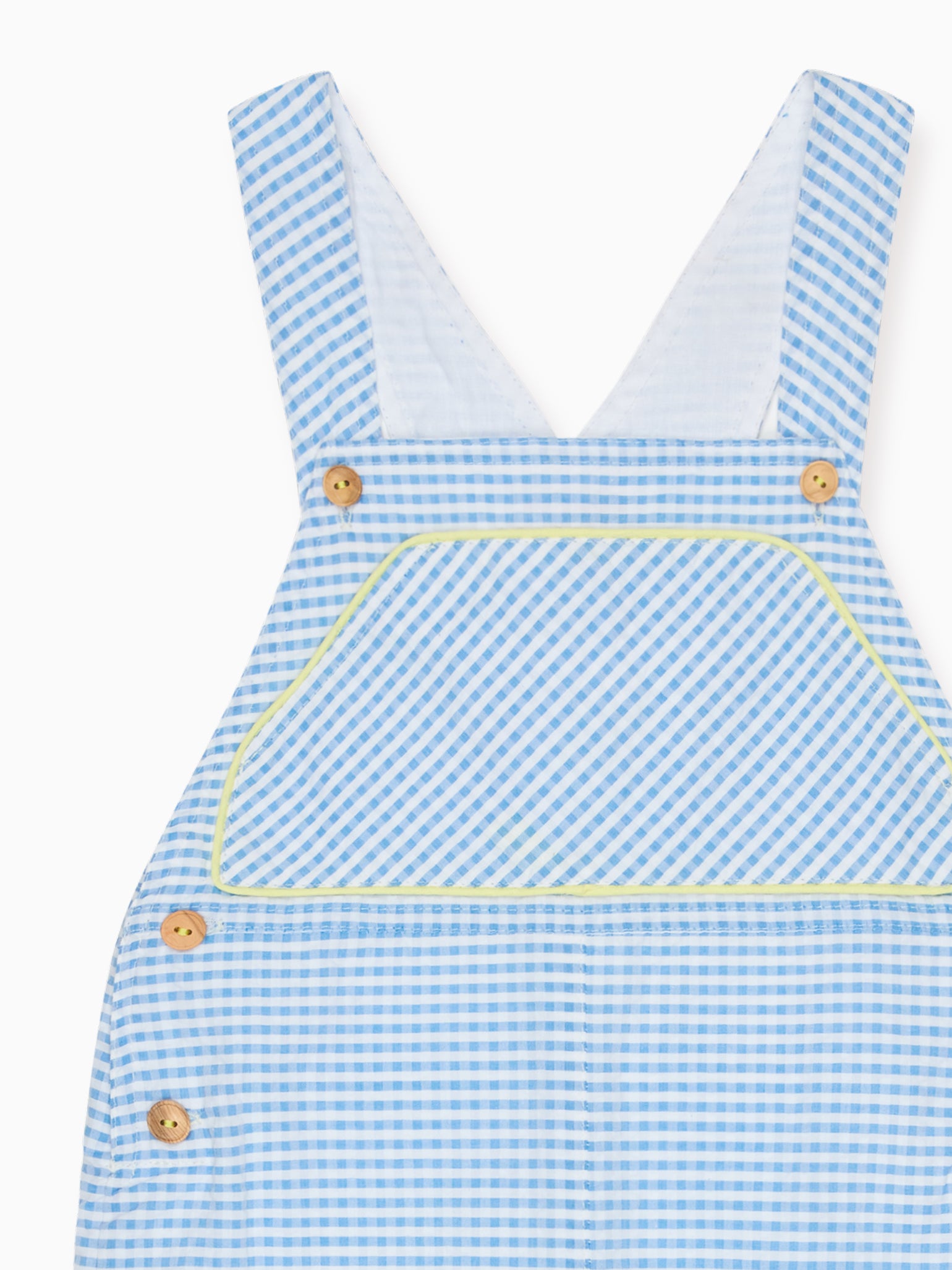 Blue Gingham Ringo Baby Dungarees