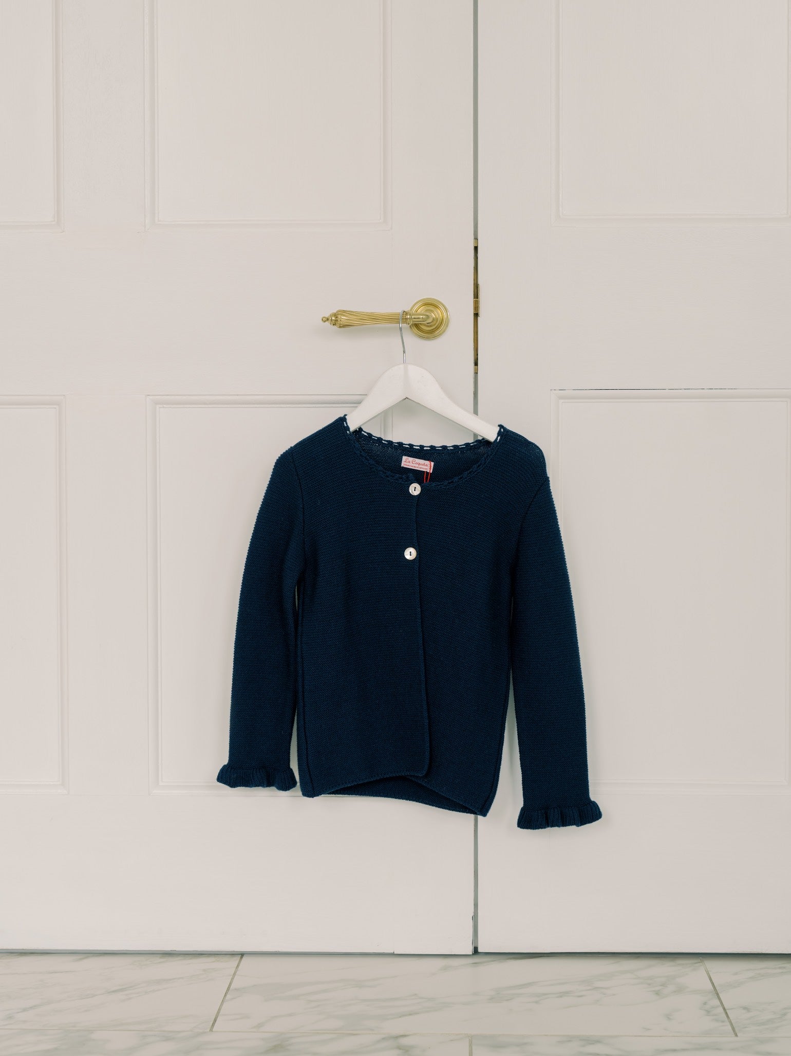 Navy Risa Merino Girl Cardigan