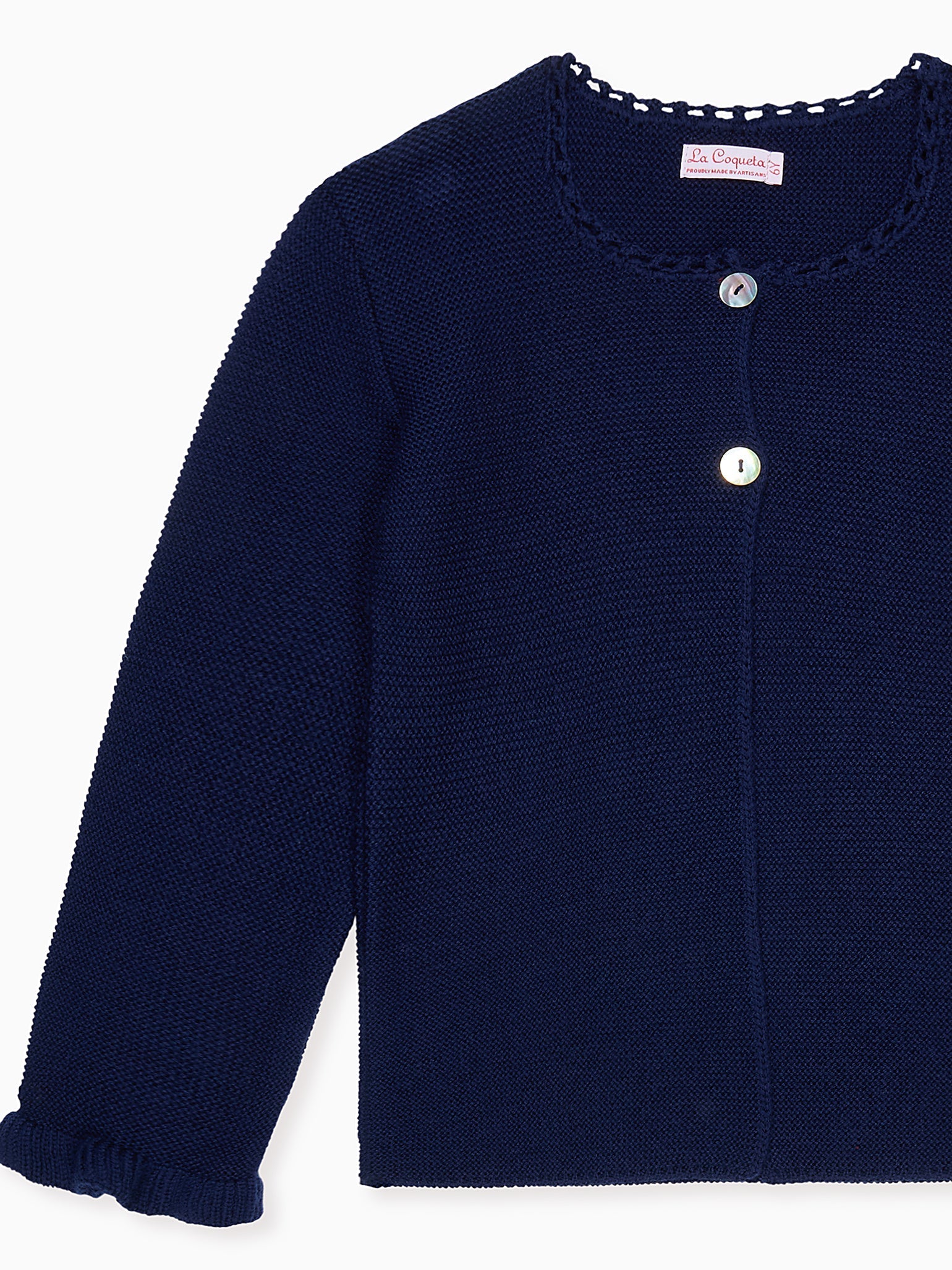 Navy Risa Merino Girl Cardigan