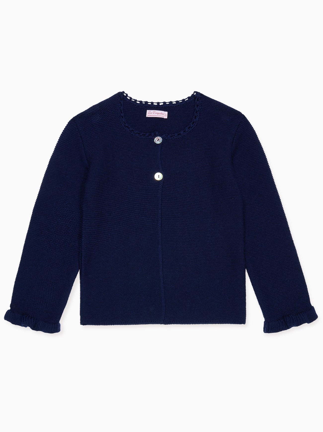 Navy Risa Merino Girl Cardigan