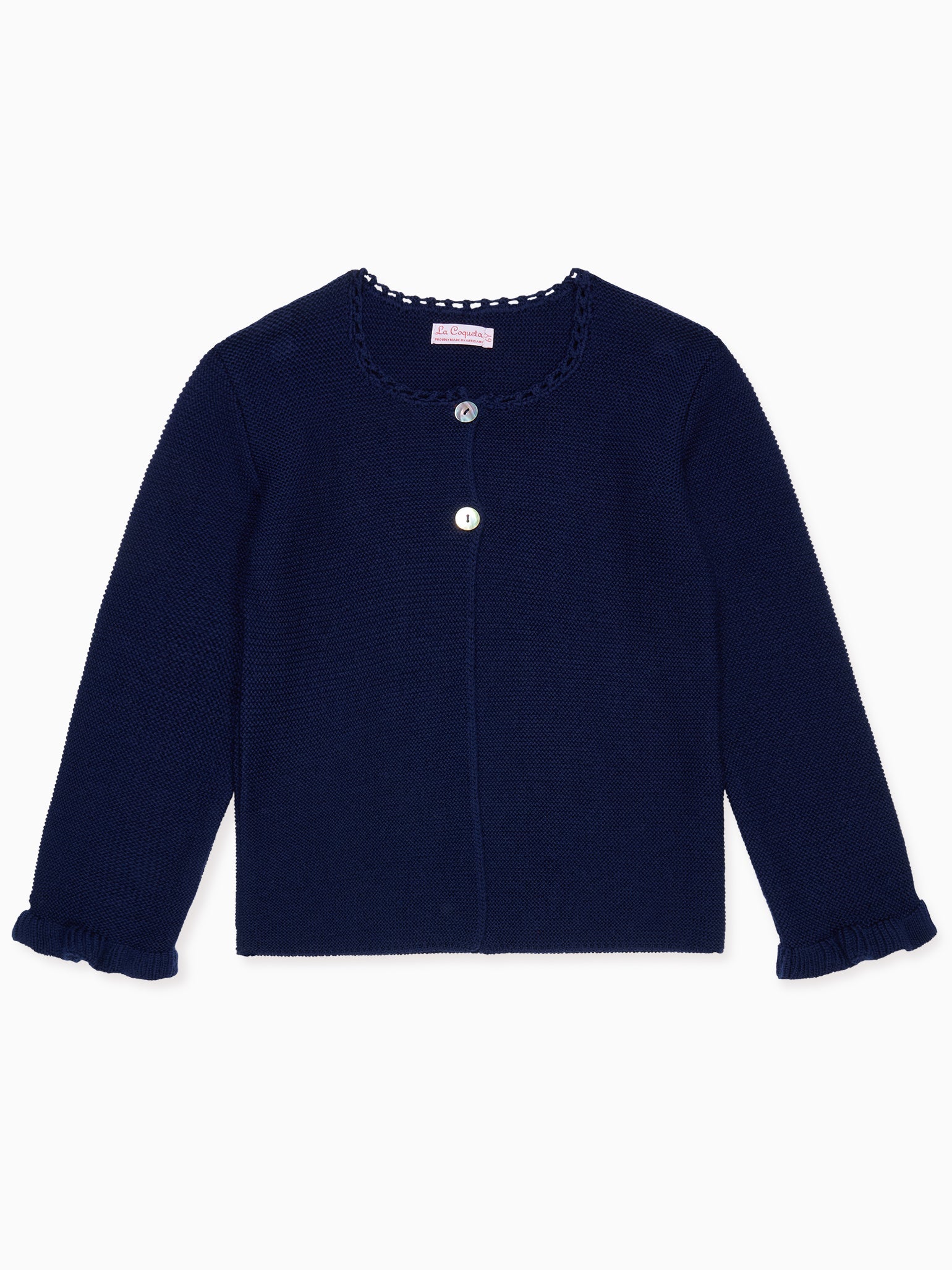 Navy Risa Merino Girl Cardigan