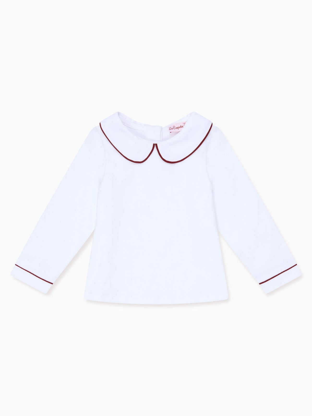 Burgundy Romo Long Sleeve Baby Top