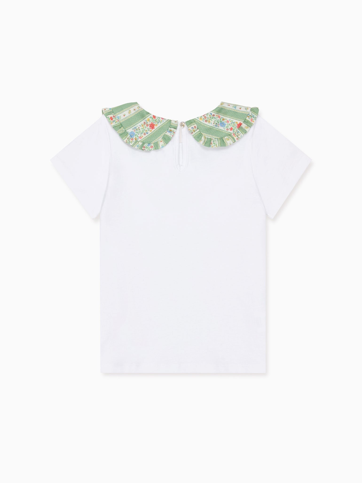 Sage Floral Stripe Rosalin Girl Top