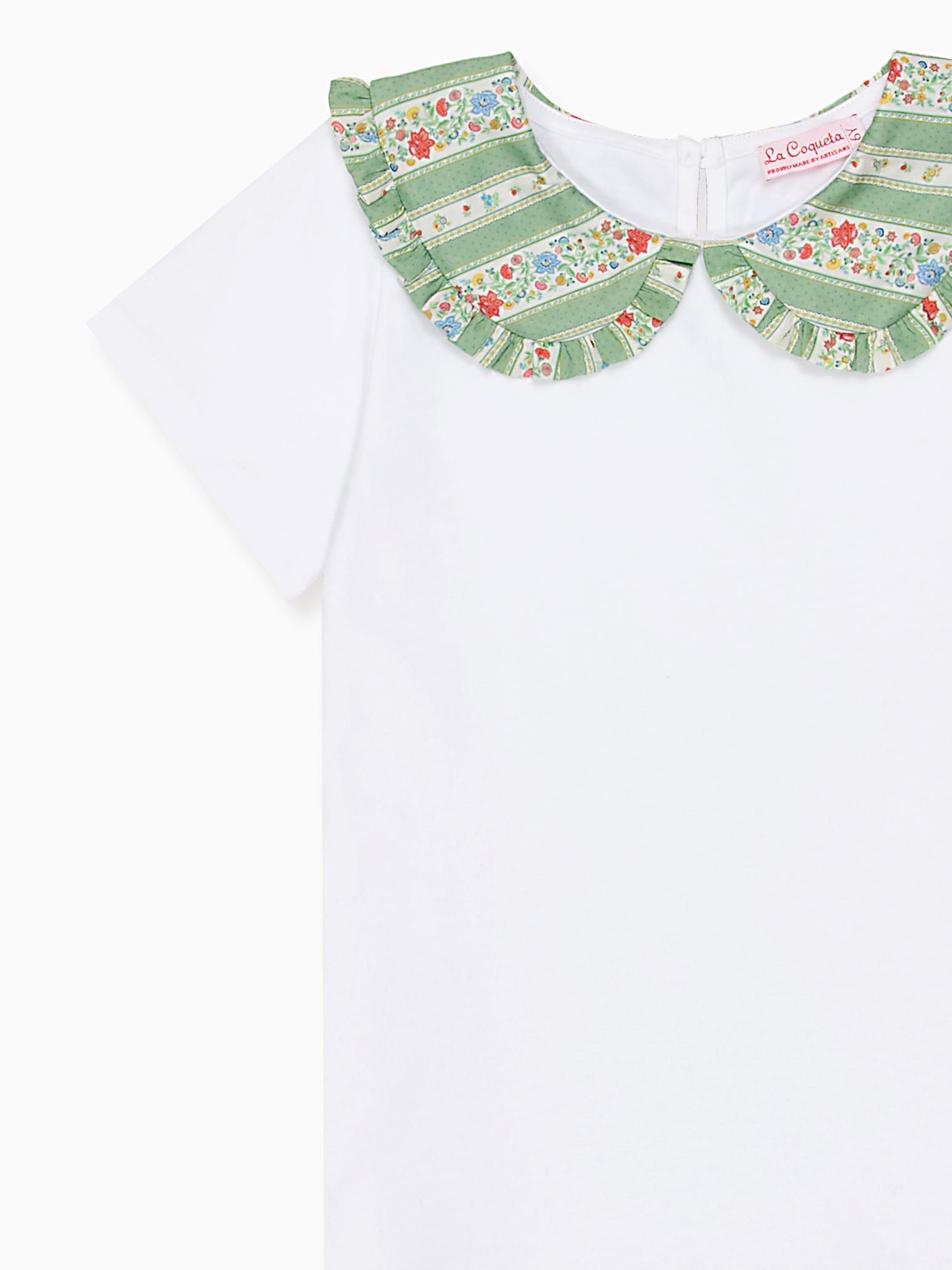 Sage Floral Stripe Rosalin Girl Top