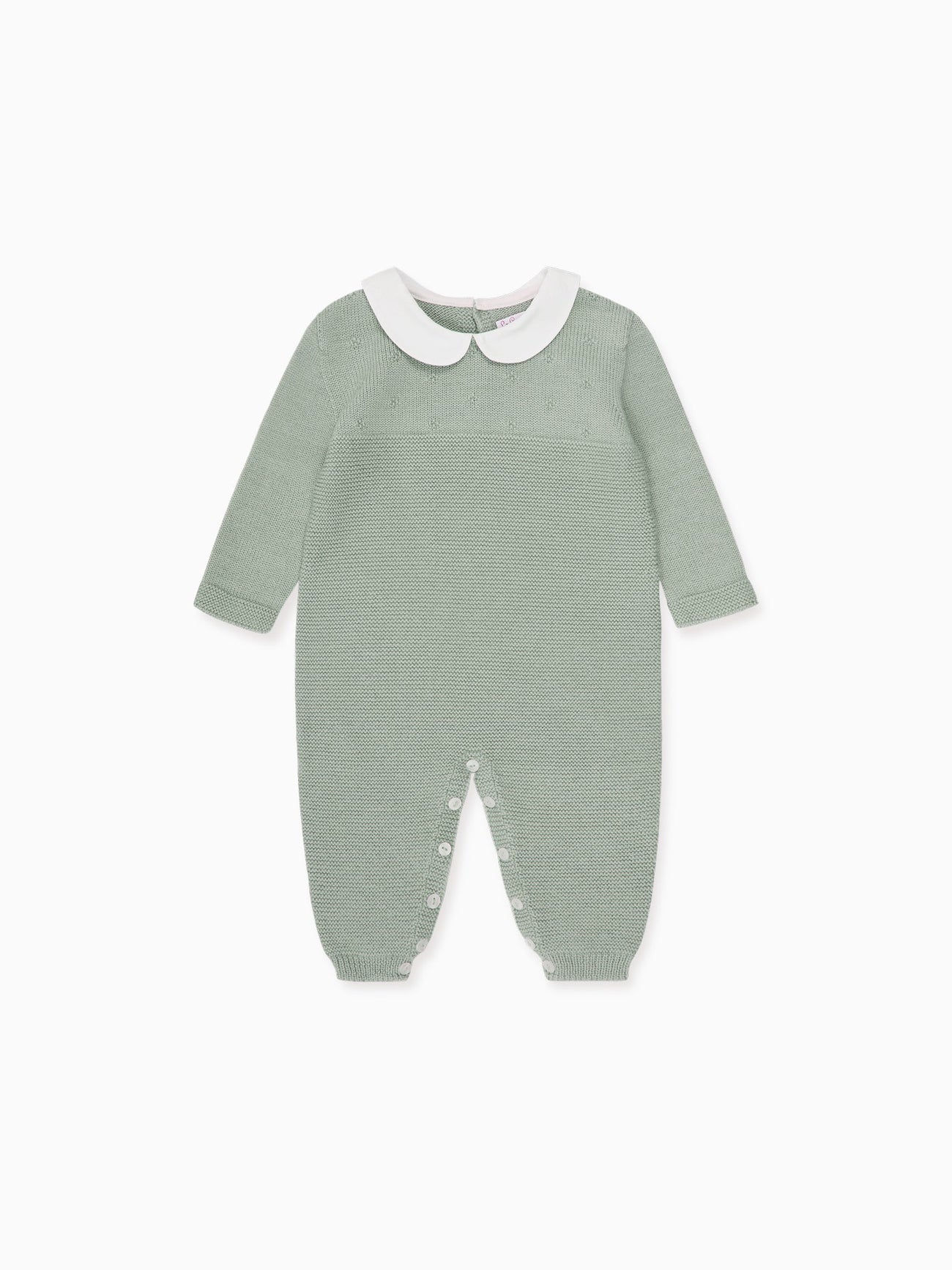Sage Rumi Merino Baby Knitted Playsuit